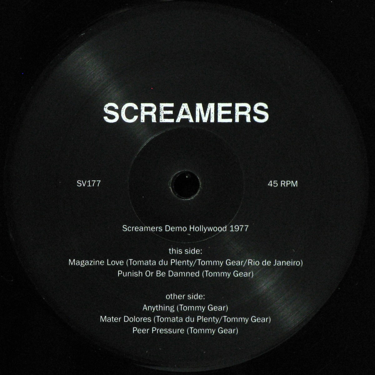 LP Screamers — Demo Hollywood 1977 фото 3