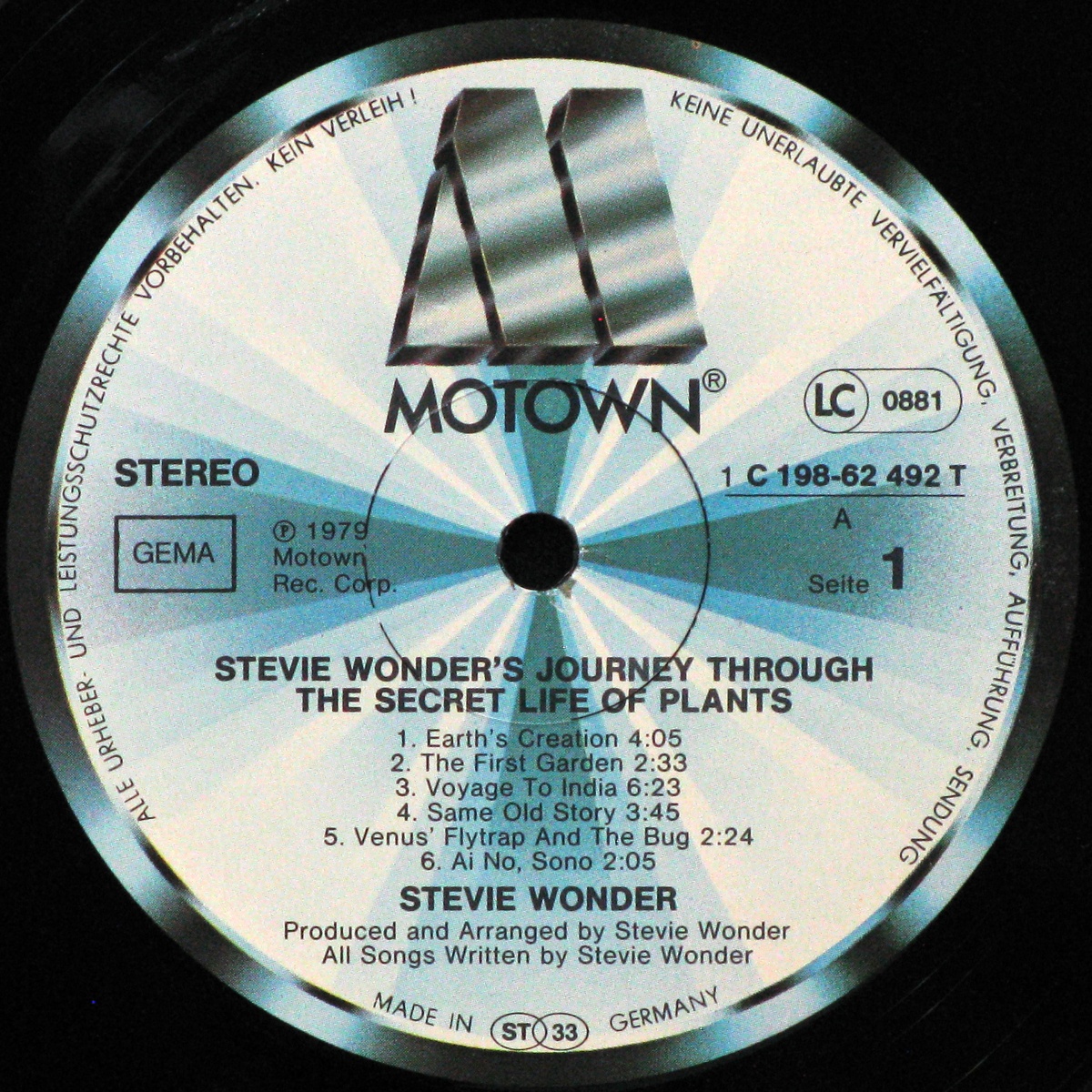 LP Stevie Wonder — Journey Through The Secret Life Of Plants (2LP) фото 3