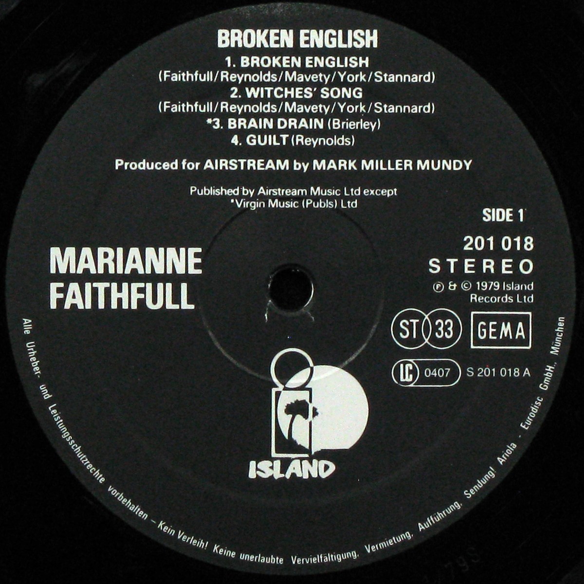 LP Marianne Faithfull — Broken English фото 2