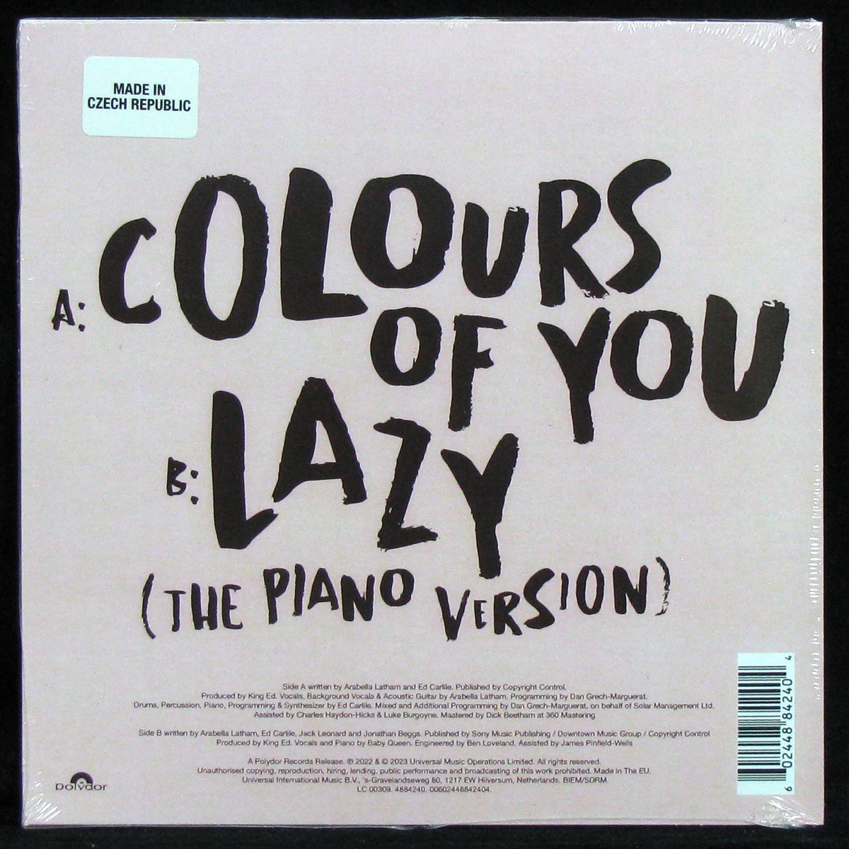 LP Baby Queen — Colours of You (single, coloured vinyl) фото 2