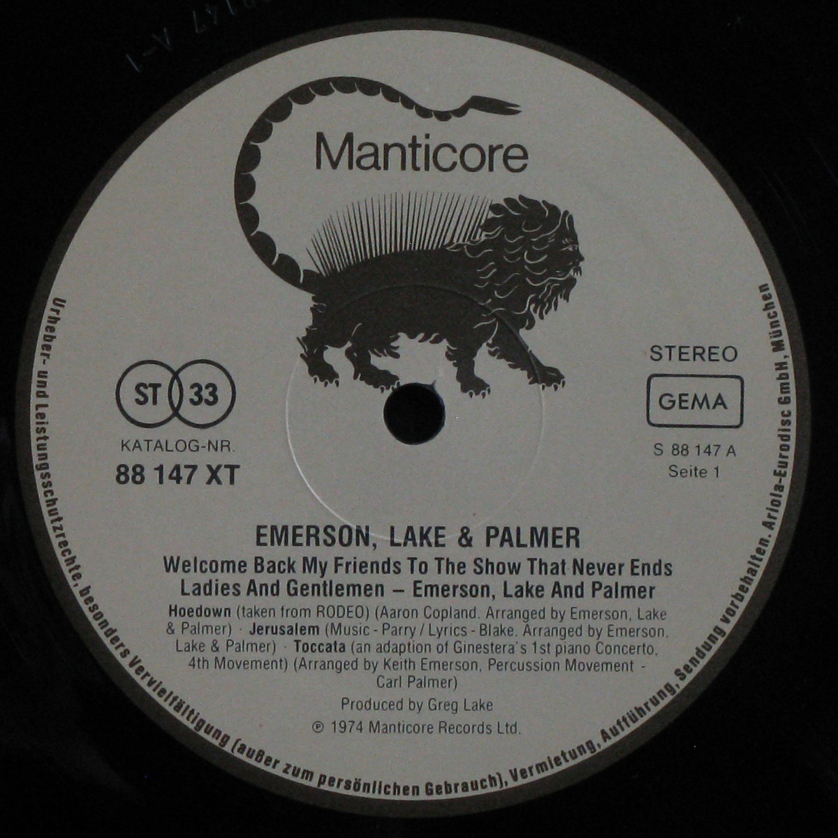 LP Emerson, Lake & Palmer — Welcome Back My Friends To The Show That Never Ends (3LP) фото 3