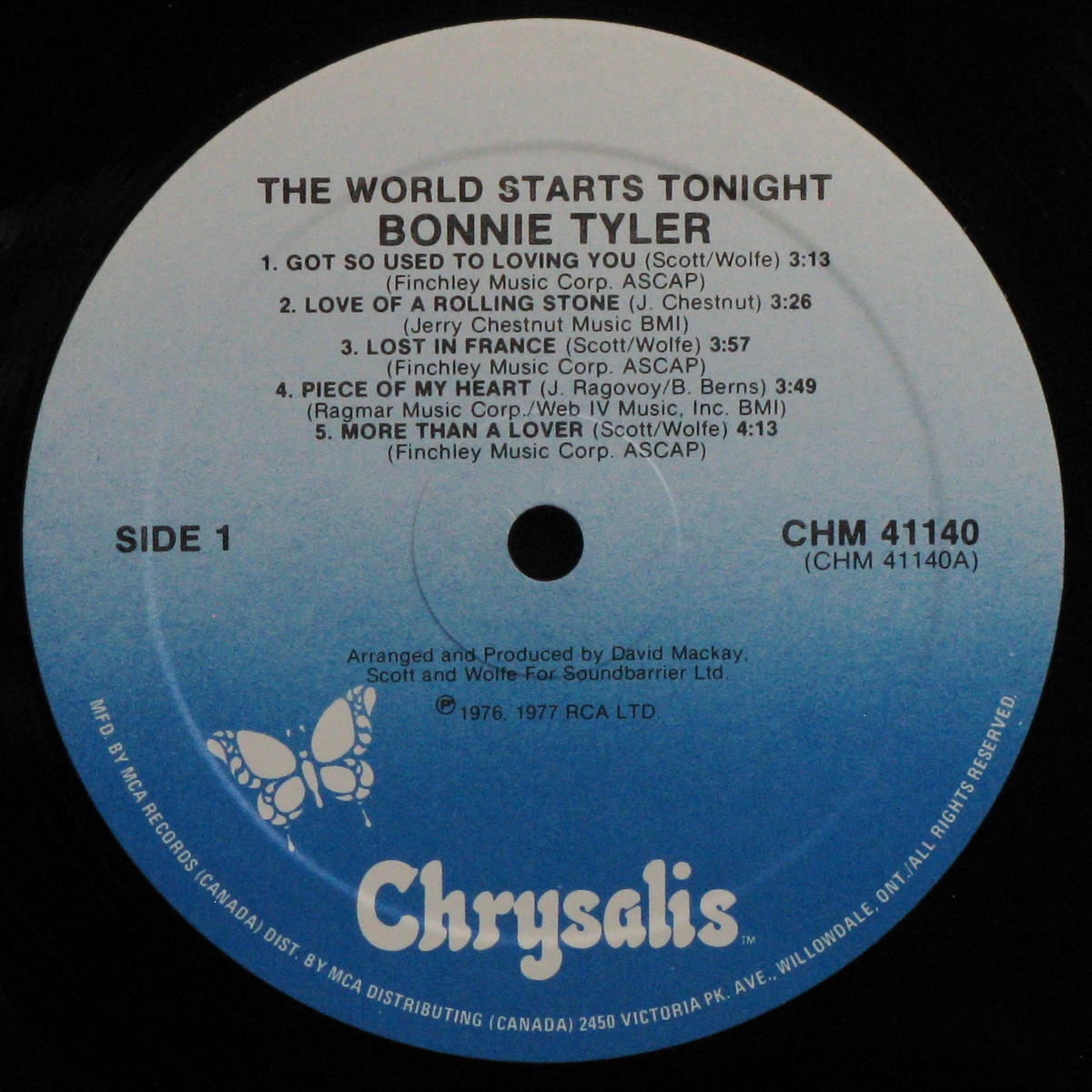 LP Bonnie Tyler — World Starts Tonight фото 3