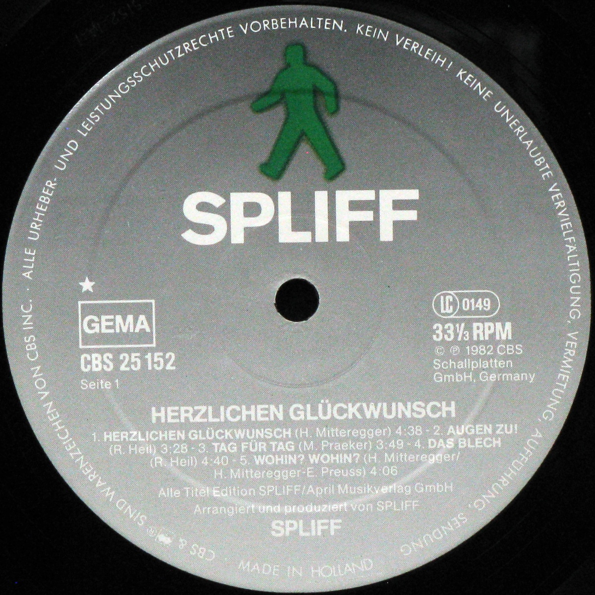 LP Spliff — Herzlichen Gluckwunsch! фото 2