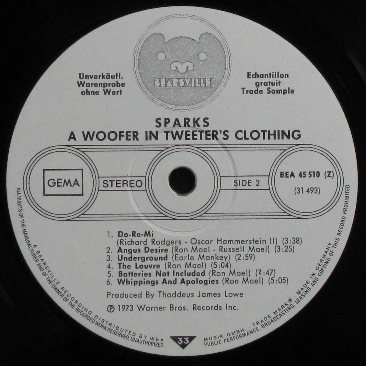 LP Sparks — A Woofer In Tweeter's Clothing (promo) фото 4