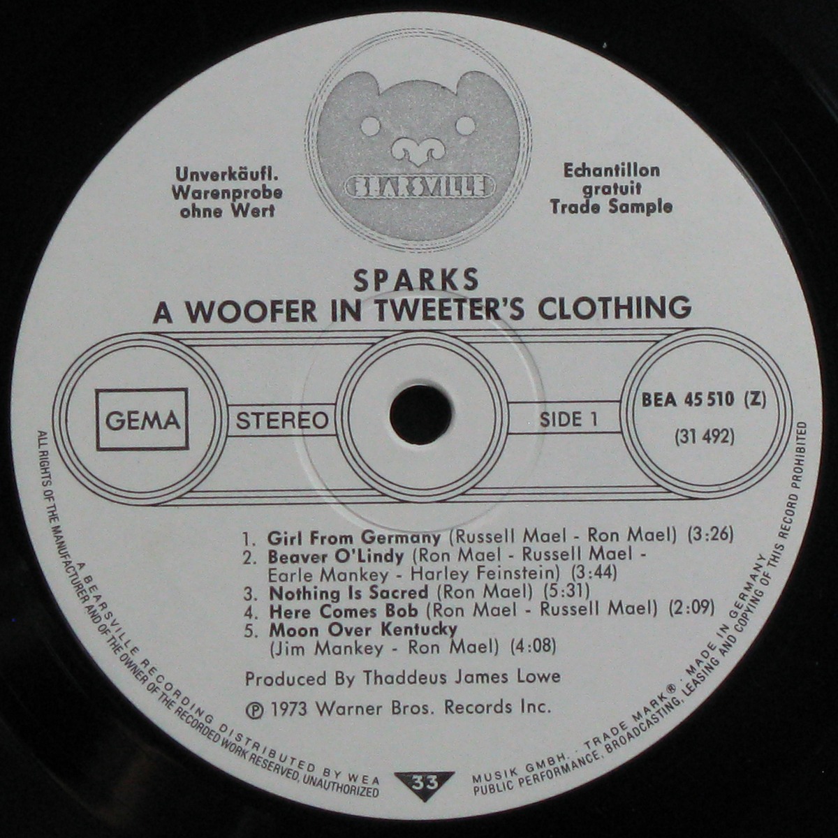 LP Sparks — A Woofer In Tweeter's Clothing (promo) фото 3