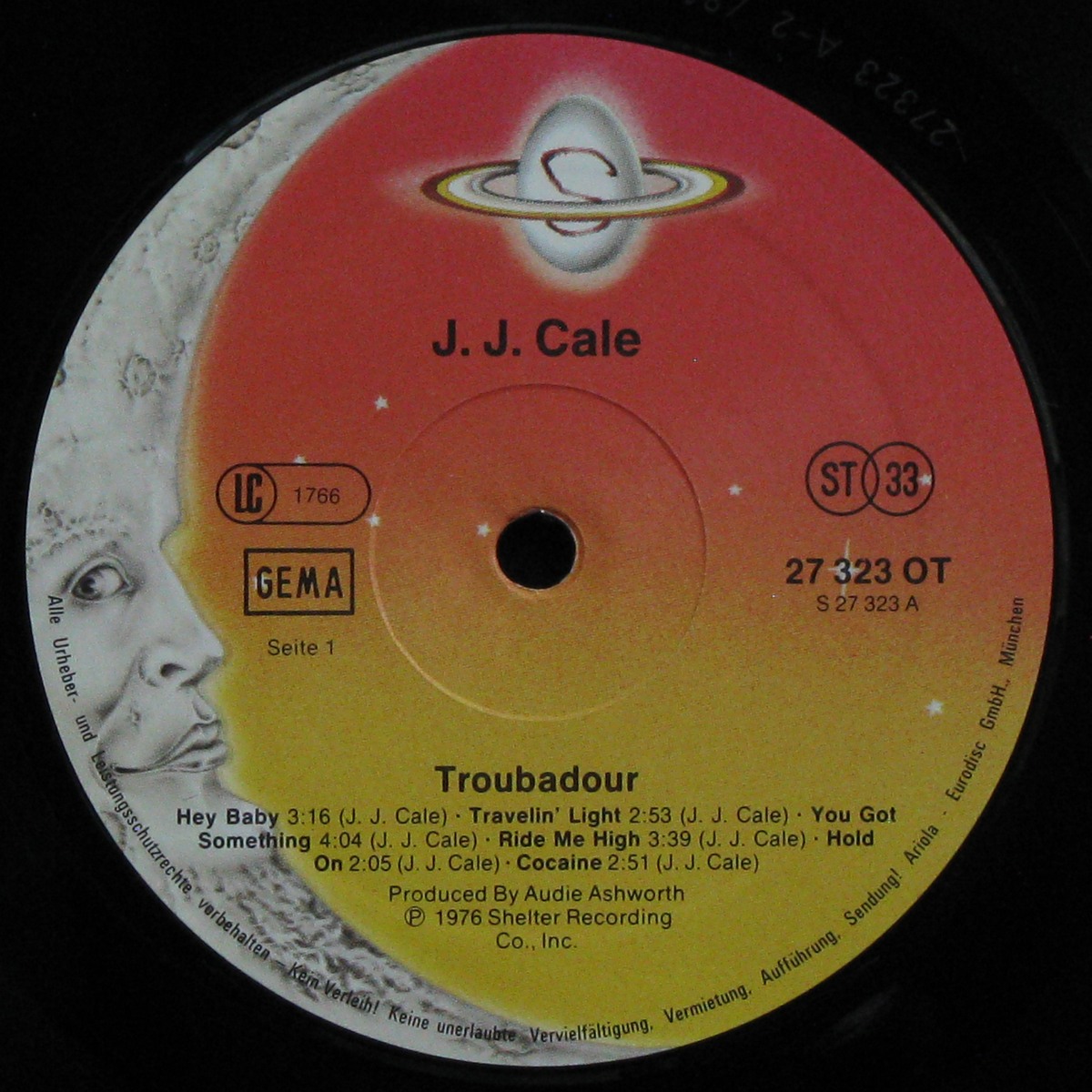 LP J.J. Cale — Troubadour фото 2