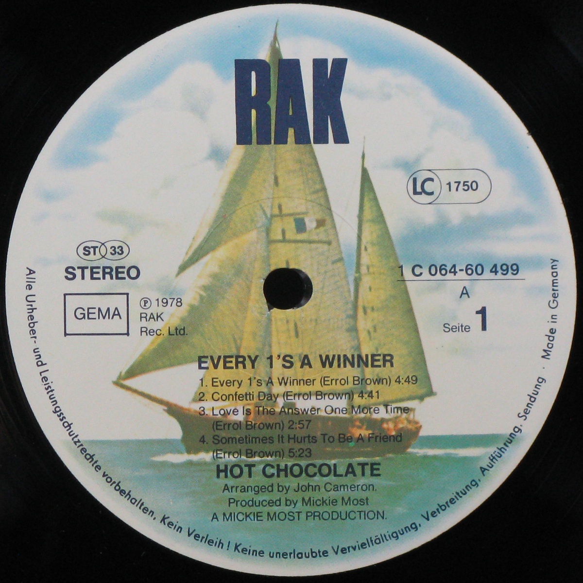 LP Hot Chocolate — Every 1's A Winner фото 2