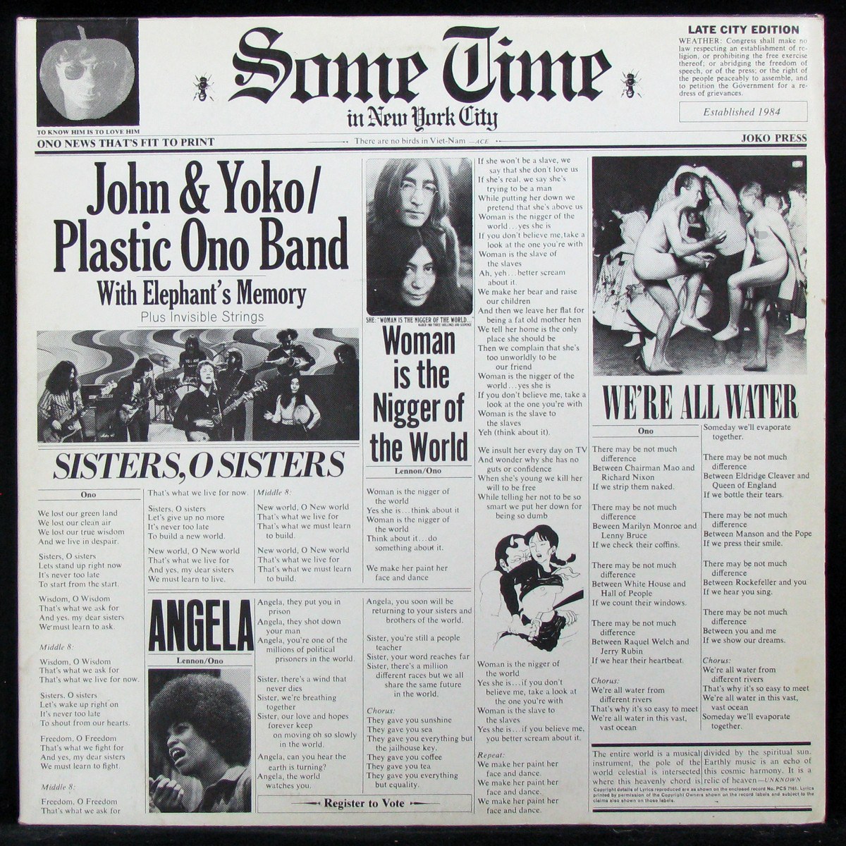 LP John & Yoko / Plastic Ono Band — Some Time In New York City (2LP) фото