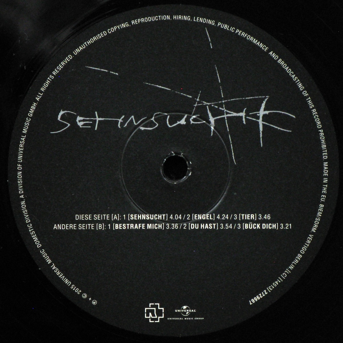 LP Rammstein — Sehnsucht (2LP) фото 3