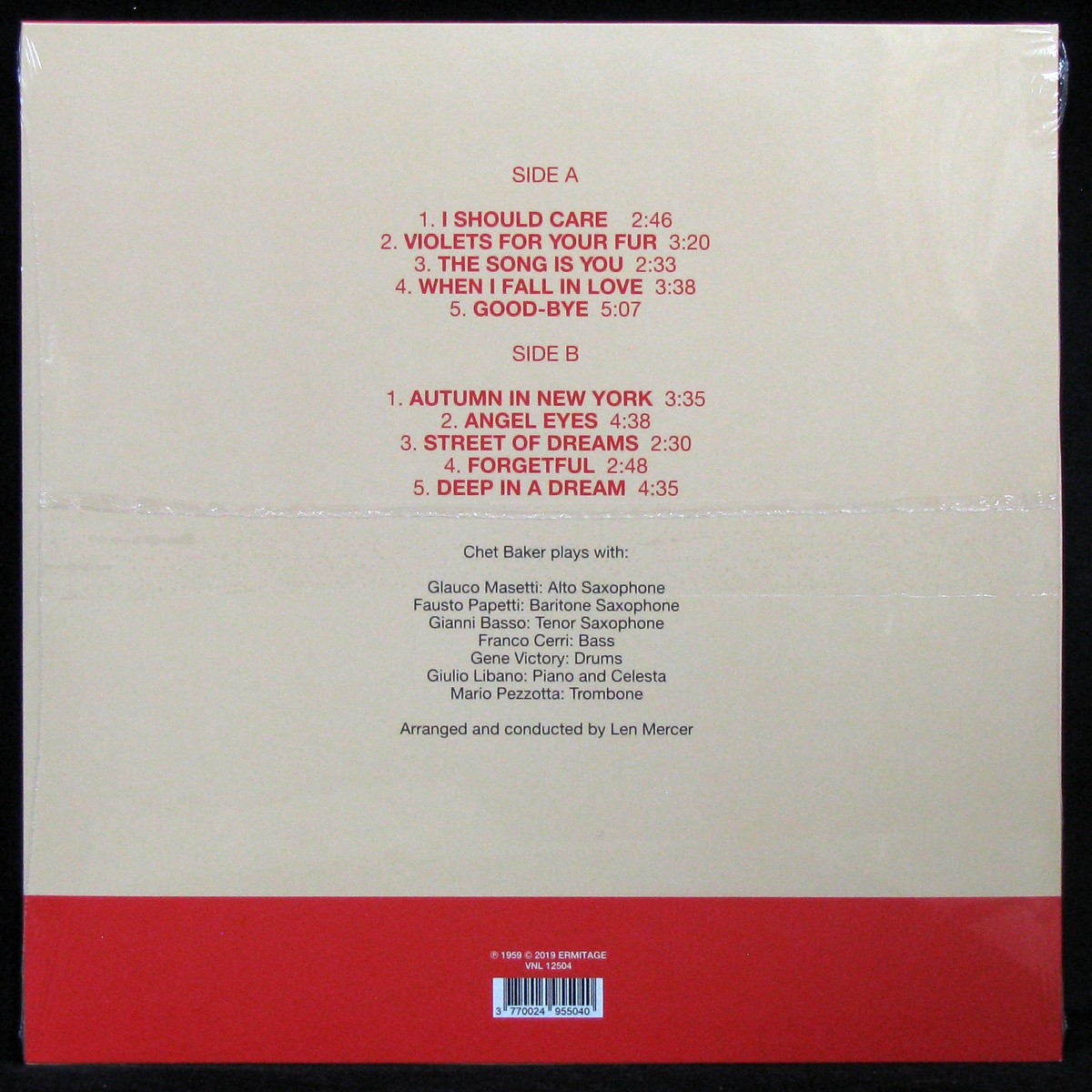 LP Chet Baker — Angel Eyes (coloured vinyl) фото 2