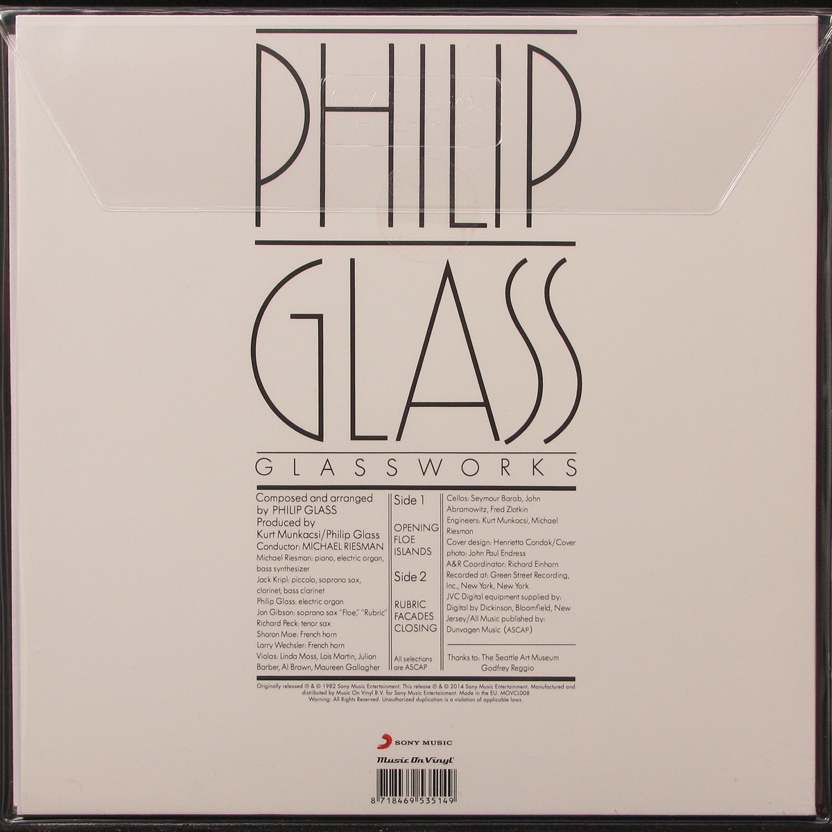LP Philip Glass — Glassworks фото 2