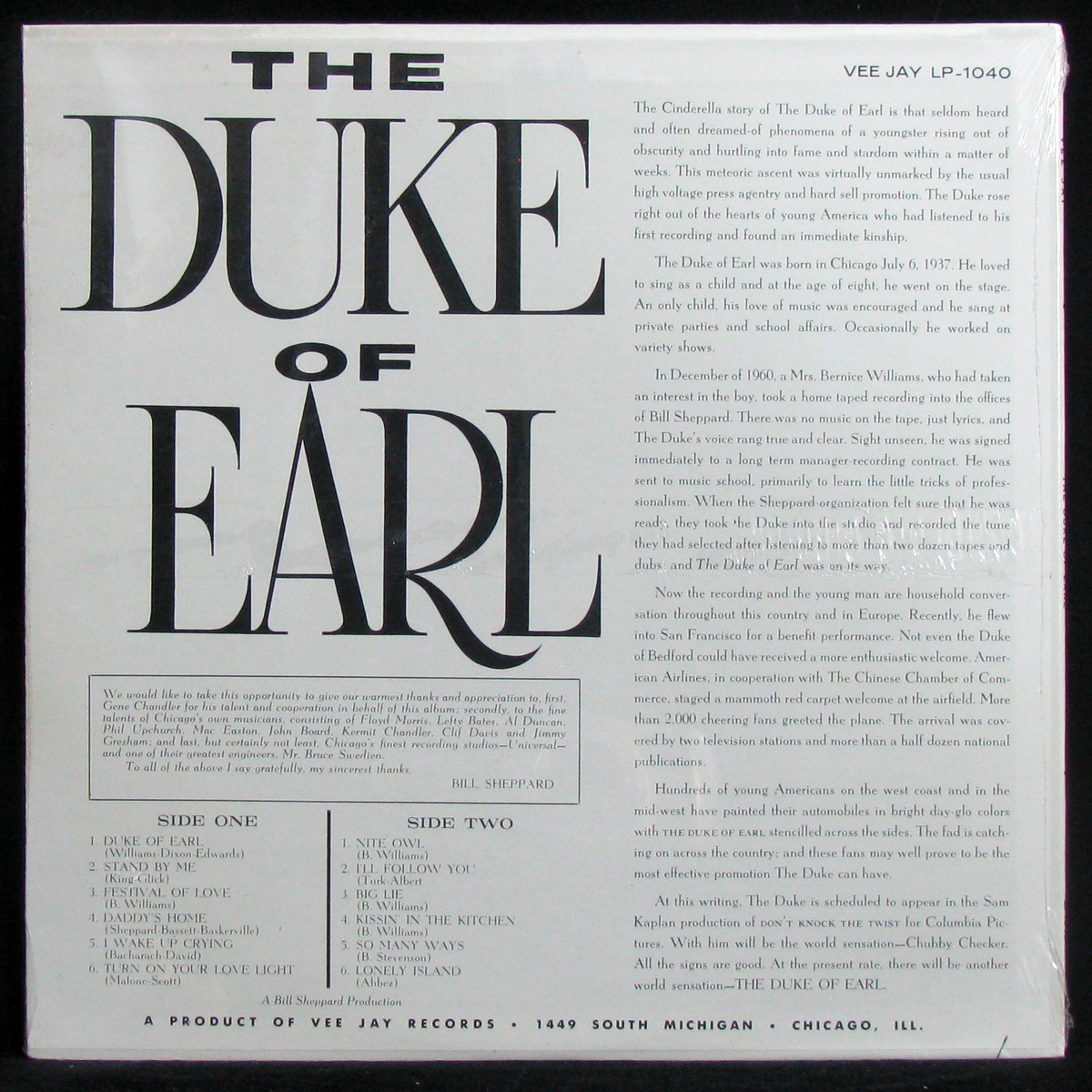 LP Gene Chandler — Duke Of Earl фото 2