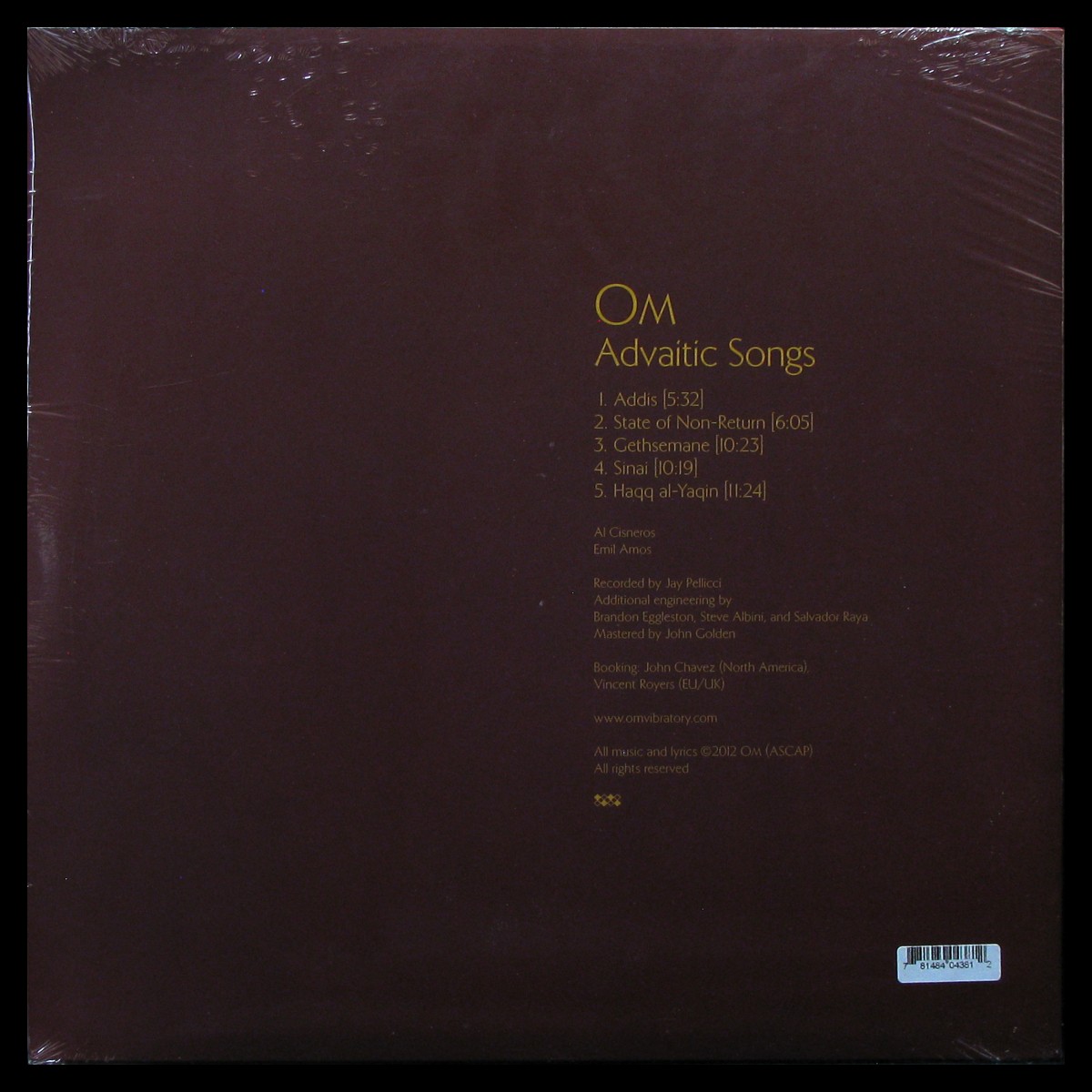 LP Om — Advaitic Songs (2 maxi) фото 2