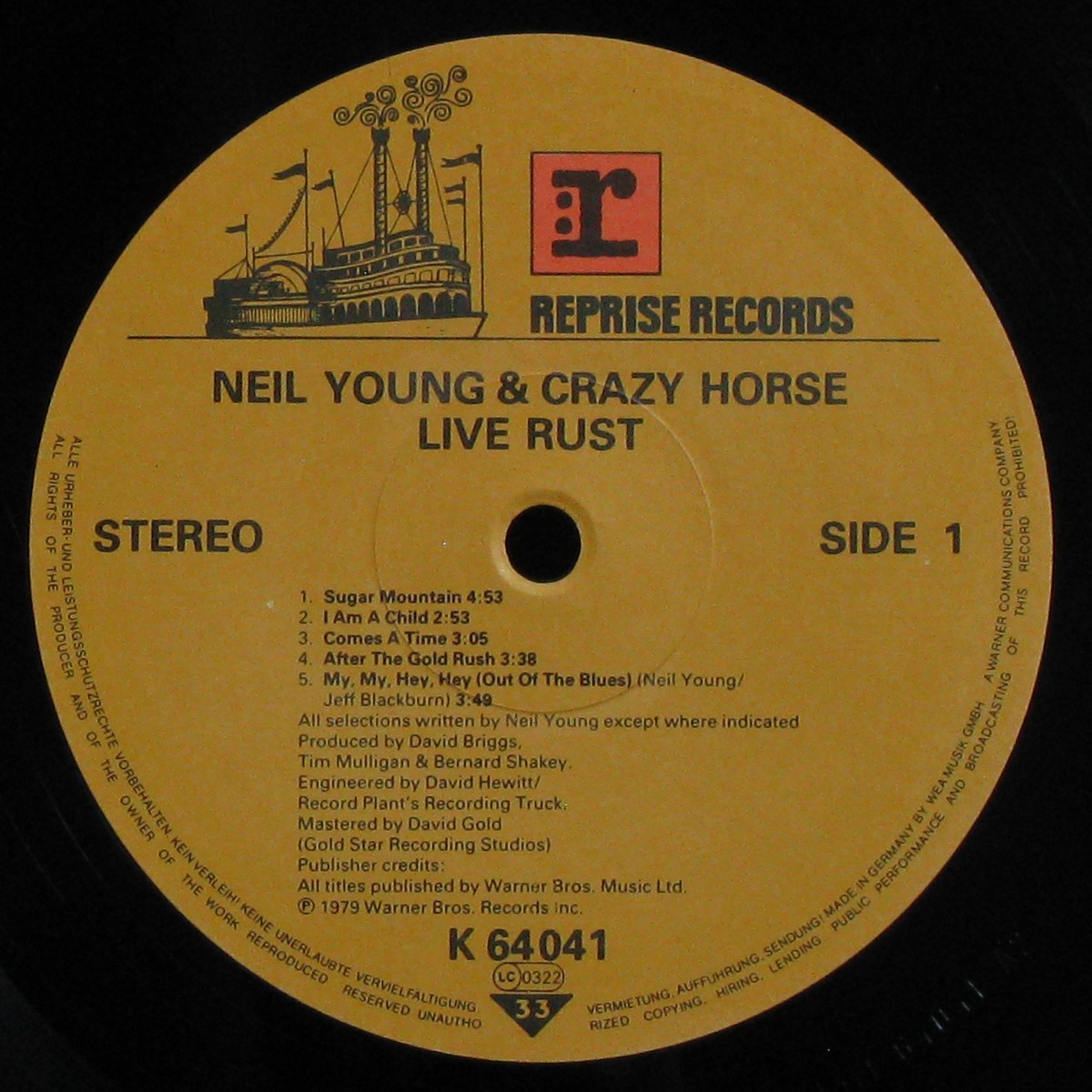 LP Neil Young / Crazy Horse — Live Rust (2LP) фото 3