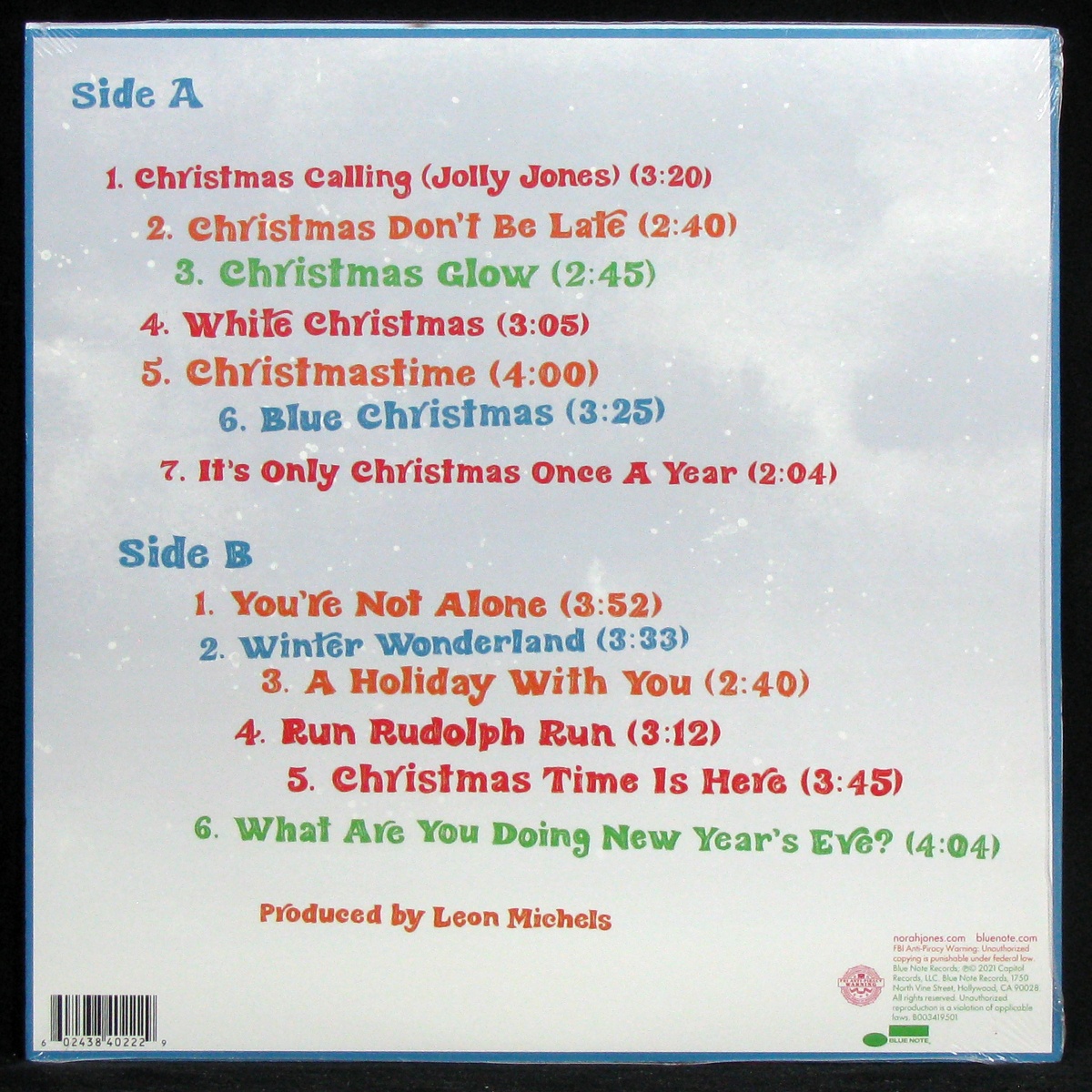 LP Norah Jones — I Dream Of Christmas (white vinyl) фото 2