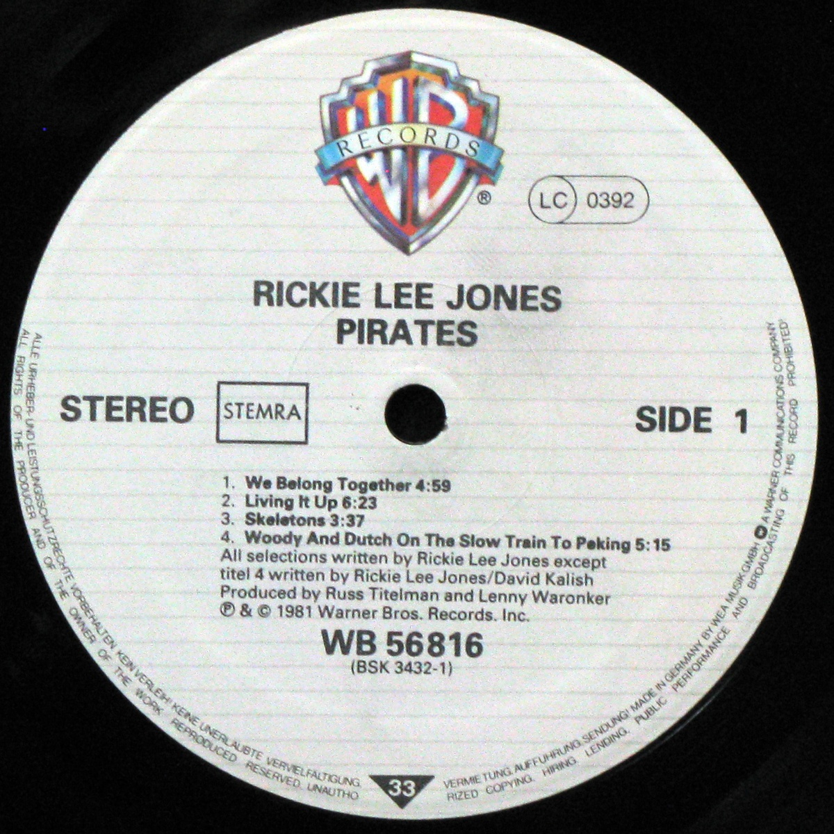 LP Rickie Lee Jones — Pirates фото 2
