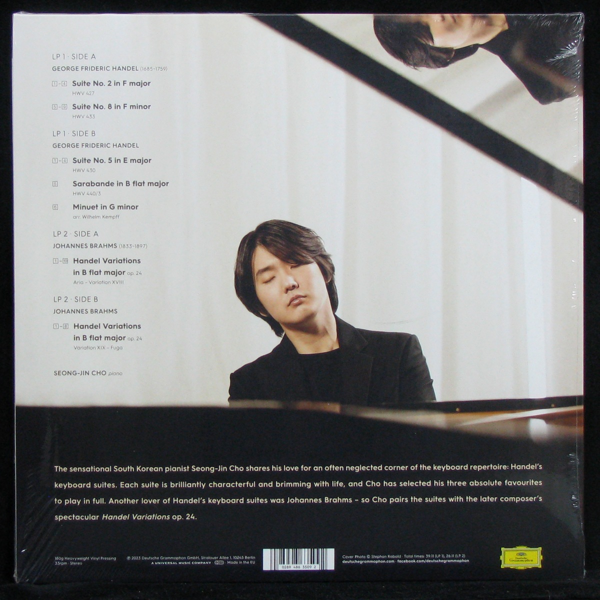 LP Seong - Jin Cho — Handel: 3 Suites / Brahms: Handel Variations (2LP) фото 2