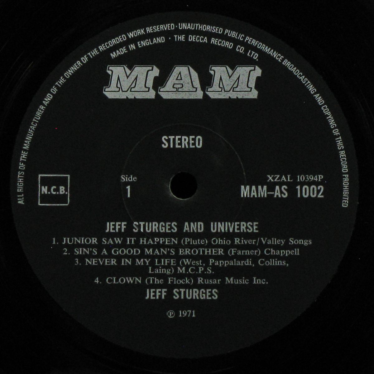 LP Jeff Sturges — Jeff Sturges And Universe фото 3
