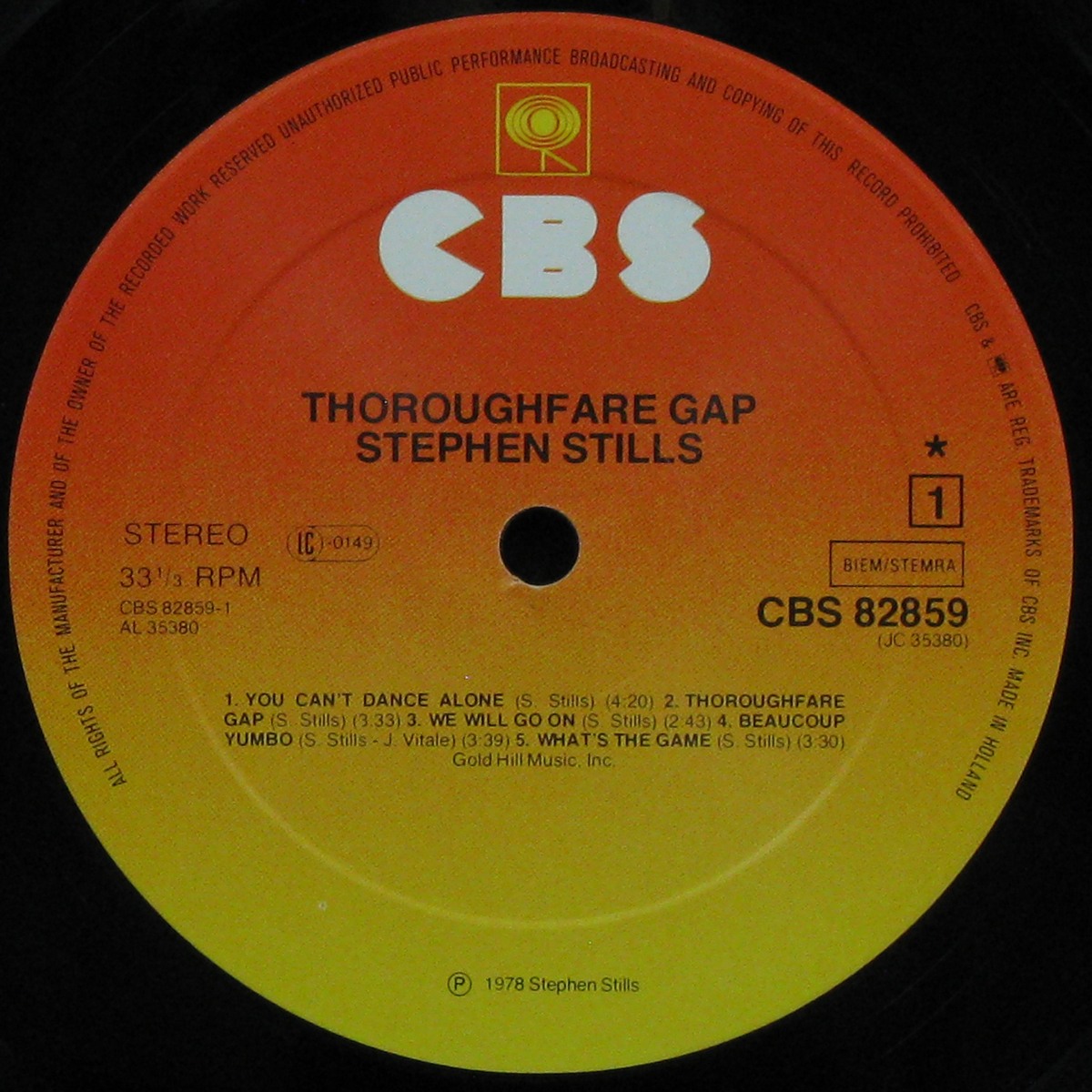 LP Stephen Stills — Thoroughfare Gap фото 2