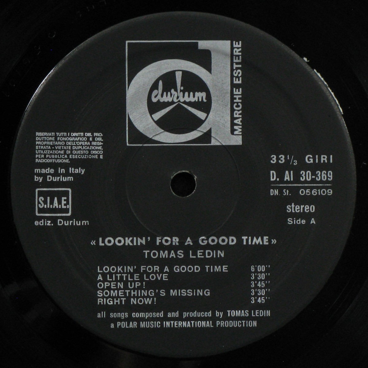 LP Tomas Ledin — Lookin' For A Good Time фото 2
