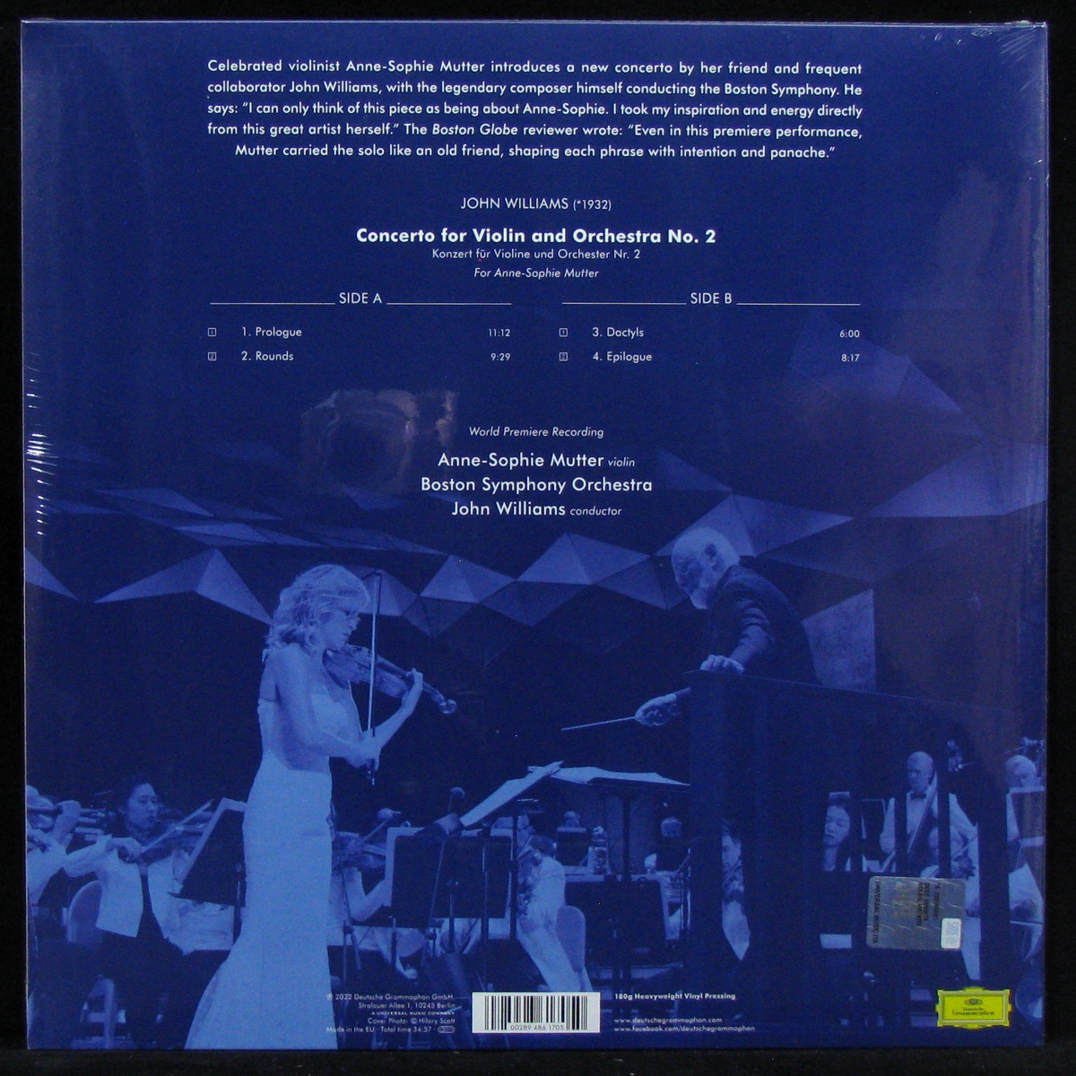LP John Williams / Anne-Sophie Mutter / Boston Symphony Orchestra — Williams: Violin Concerto No. 2 фото 2