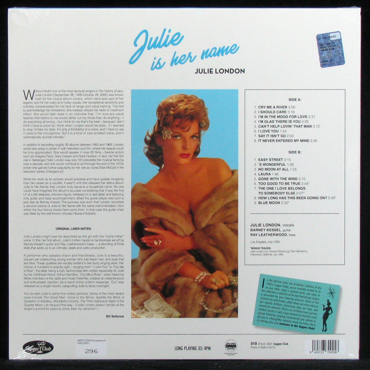LP Julie London — Julie Is Her Name фото 2