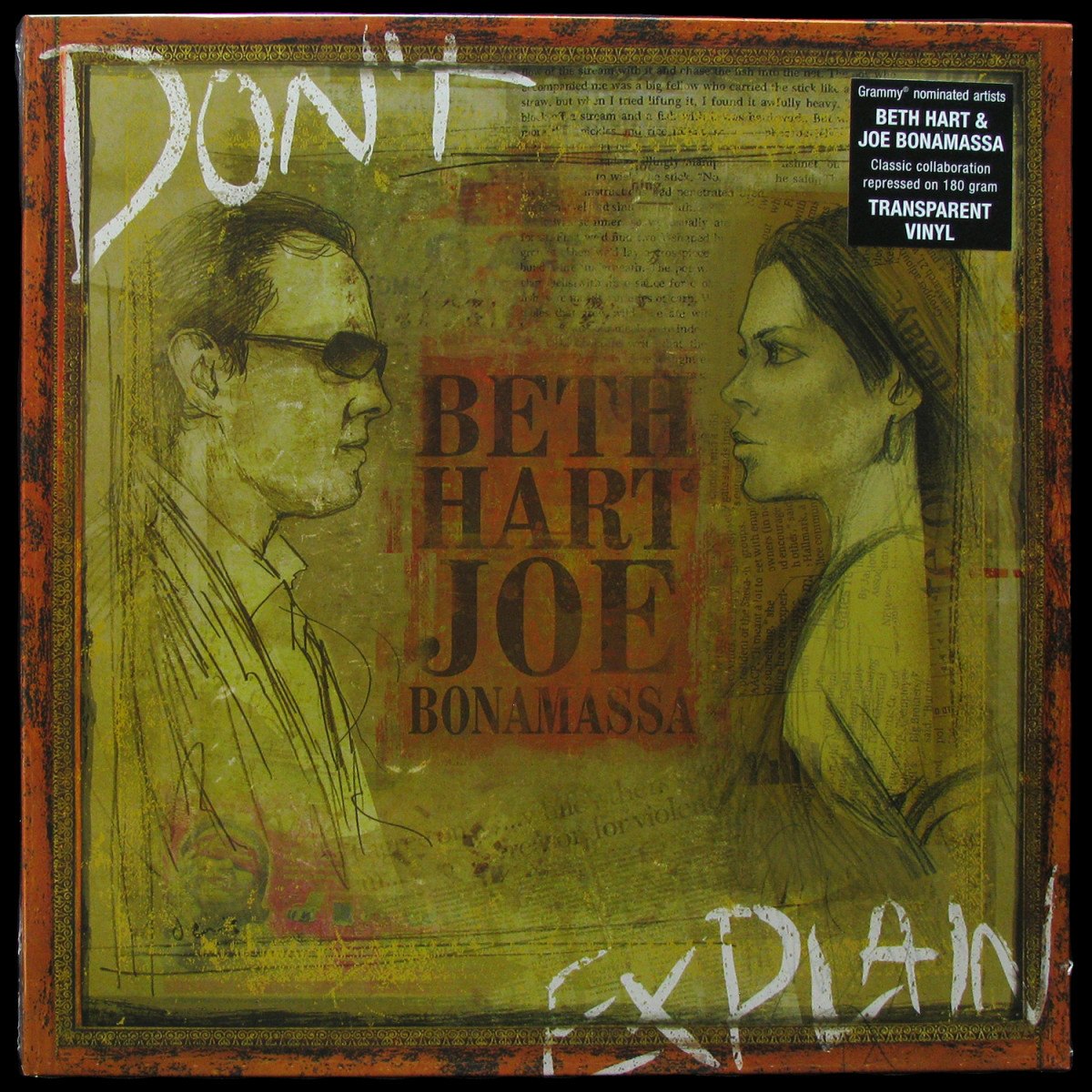 LP Beth Hart / Joe Bonamassa — Don't Explain (coloured vinyl) фото