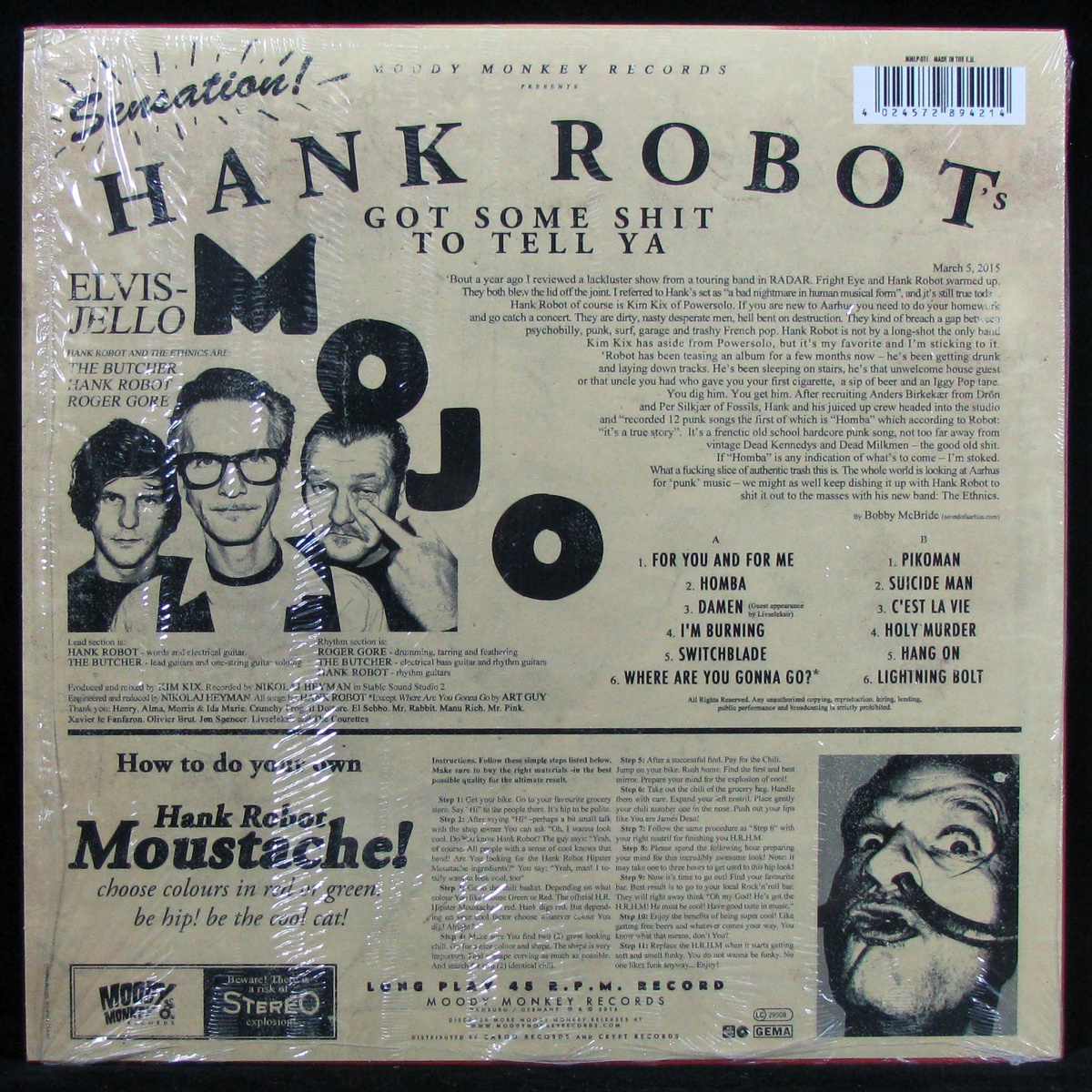 LP Hank Robot And The Ethnics — Elvis-Jello Mojo фото 2