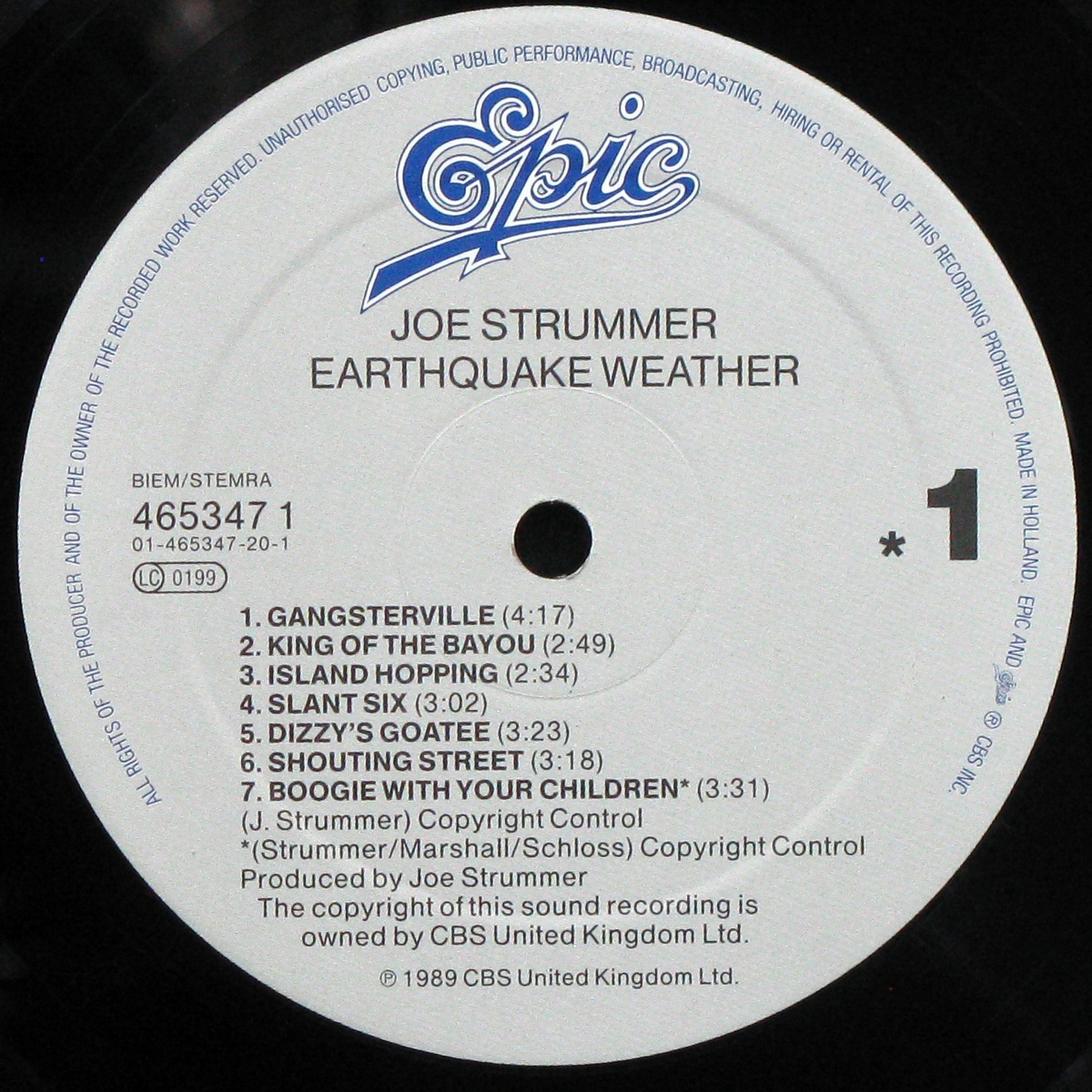 LP Joe Strummer  — Earthquake Weather фото 3