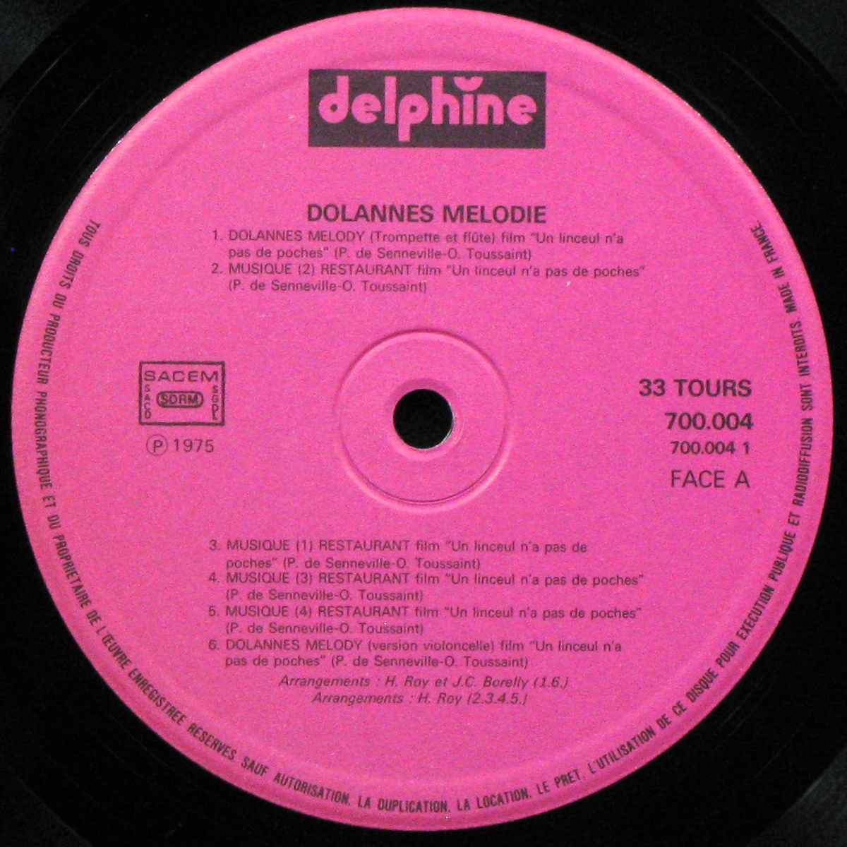 LP Jean-Claude Borelly — Dolannes Melodie фото 2