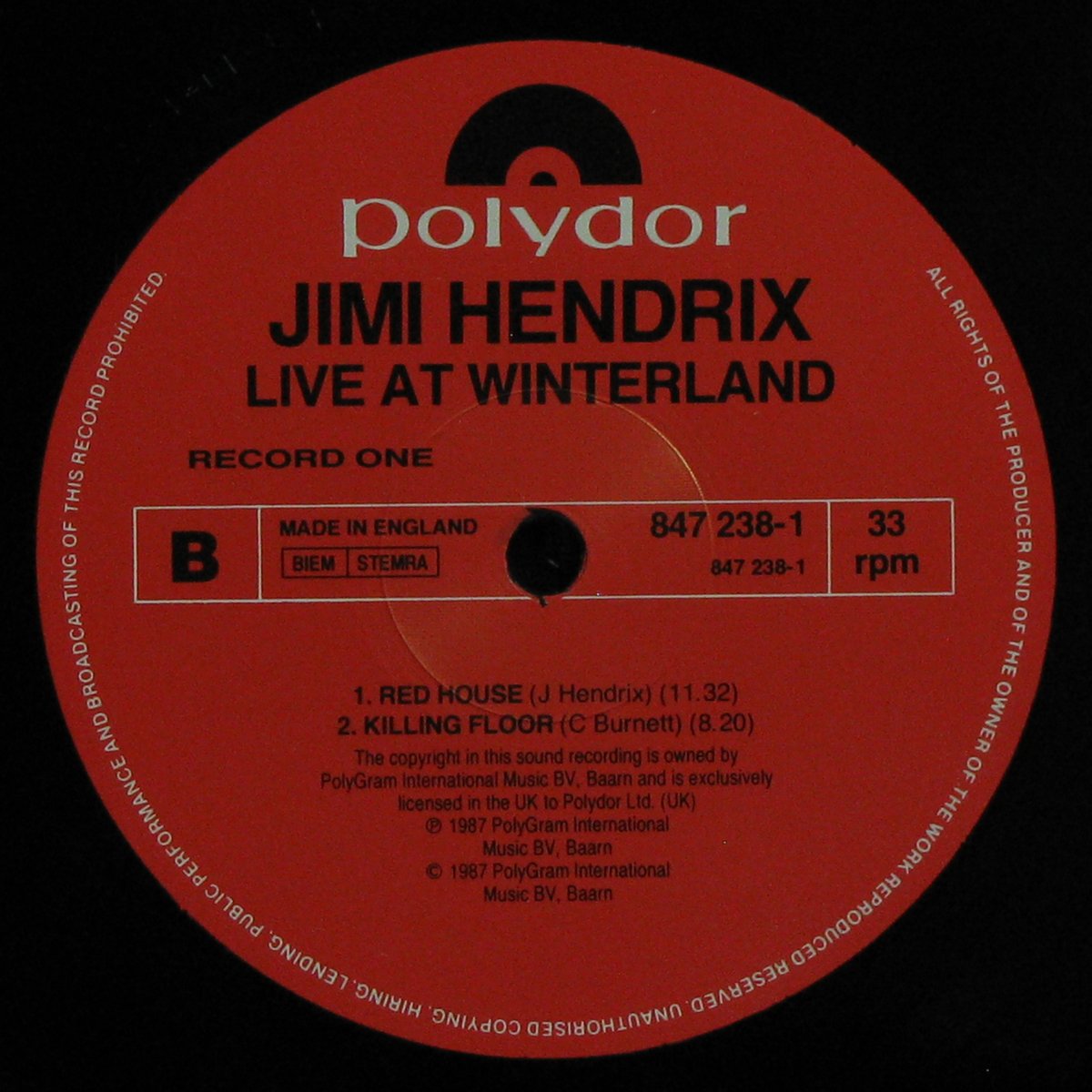 LP Jimi Hendrix Experience — Live At Winterland (2LP) фото 4