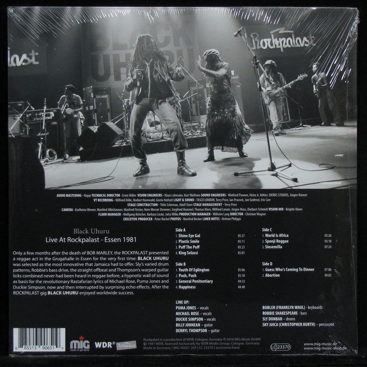 LP Black Uhuru — Live At Rockpalast - Essen 1981 (2LP) фото 2