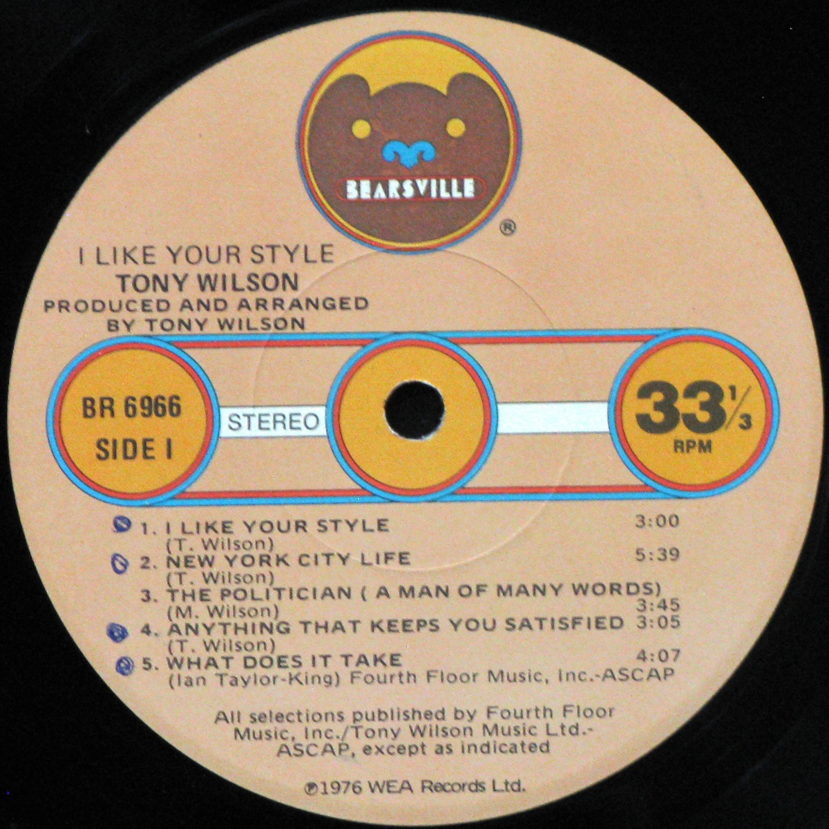 LP Tony Wilson — I Like Your Style фото 2