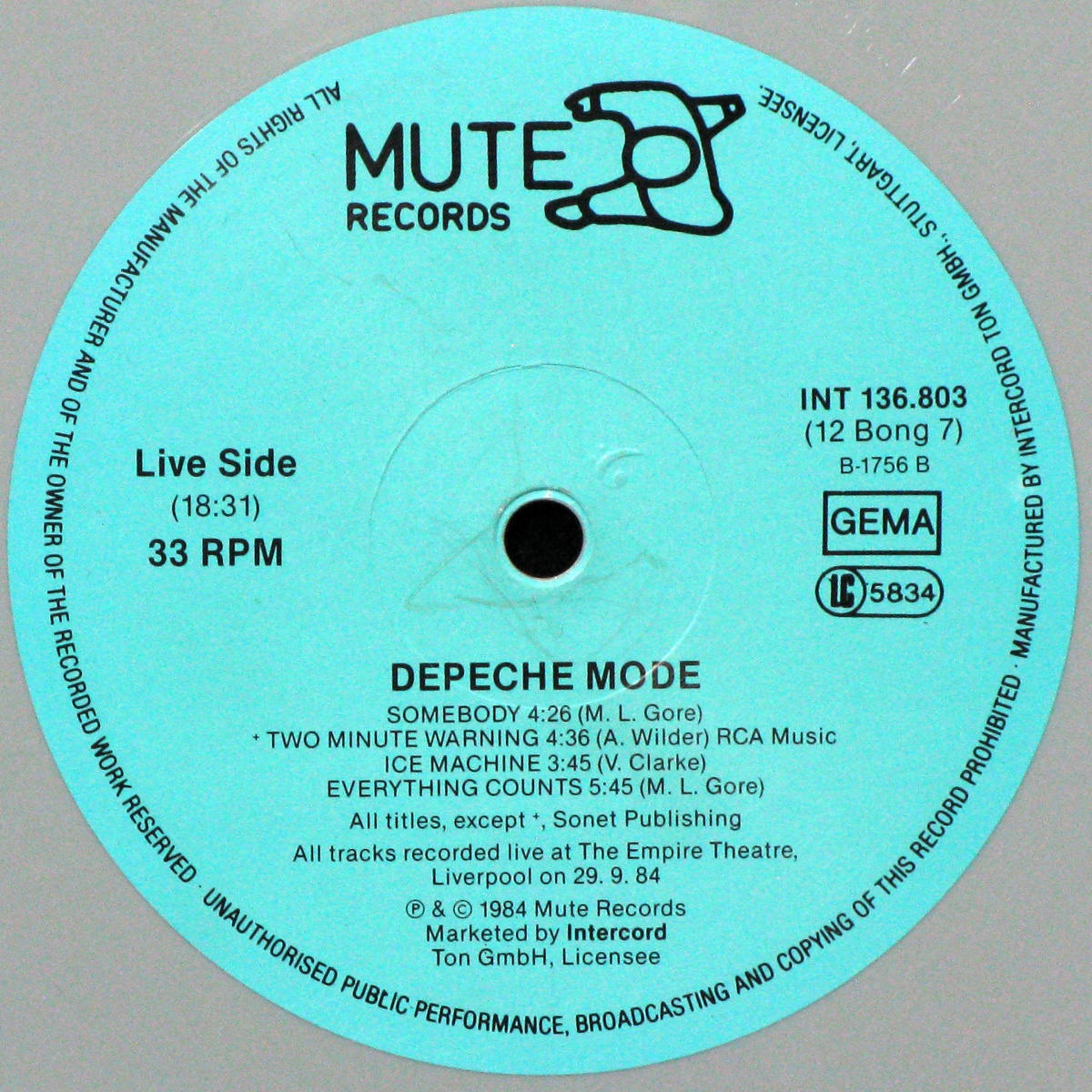 LP Depeche Mode — Blasphemous Rumours  (maxi, coloured vinyl) фото 4