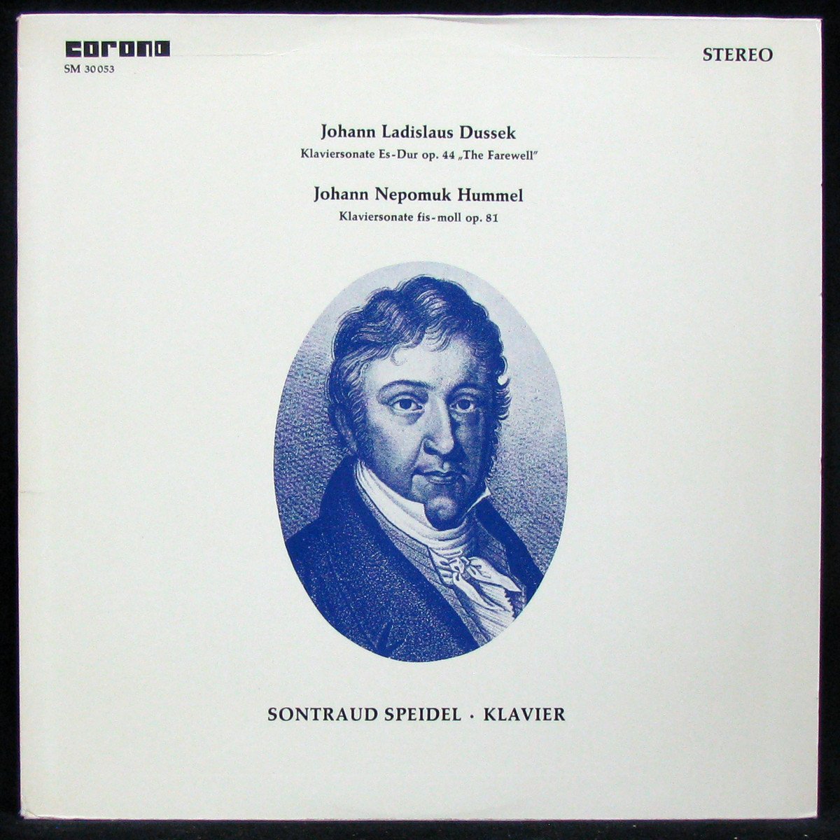 LP Sontraud Speidel — Dussek: Klaviersonate Op. 44 - Hummel: Klaviersonate Op. 81 фото