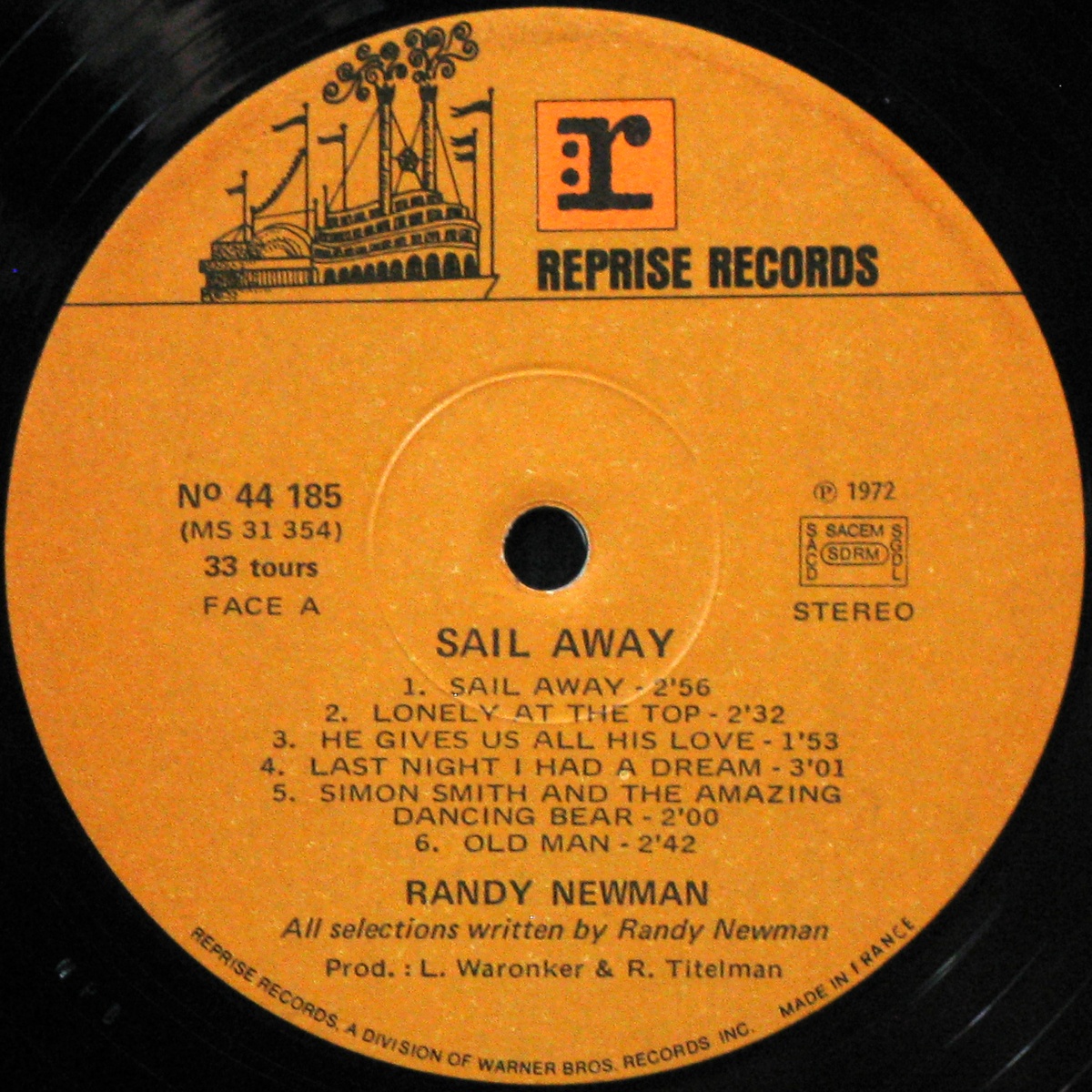 LP Randy Newman — Sail Away фото 2