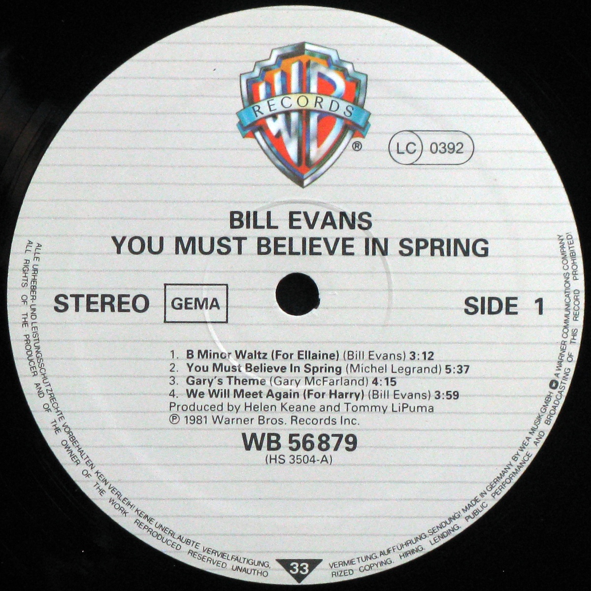 LP Bill Evans — You Must Believe In Spring фото 3