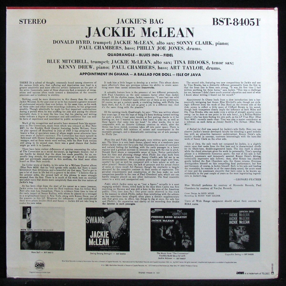 LP Jackie McLean — Jackie's Bag фото 2