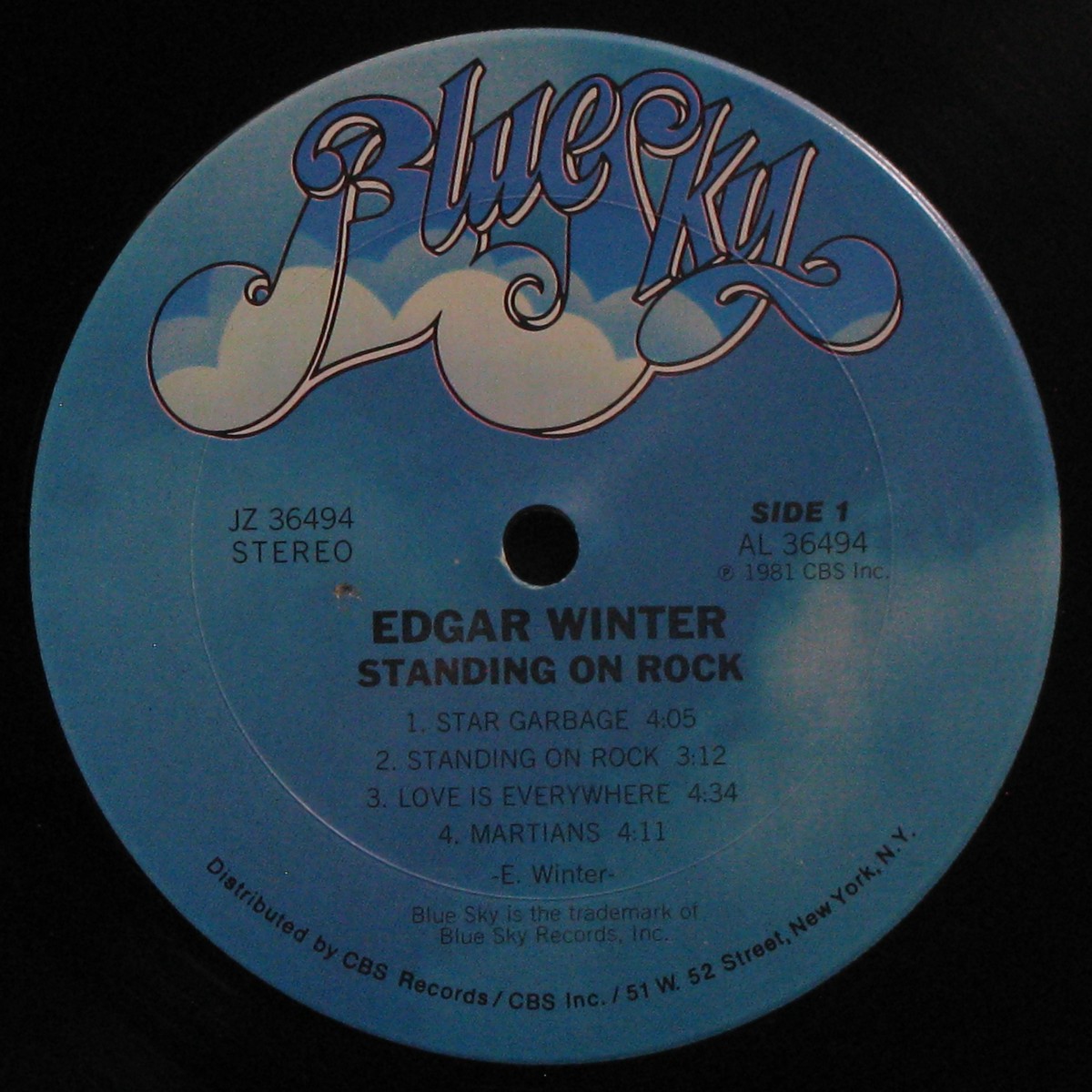 LP Edgar Winter — Standing On Rock фото 2