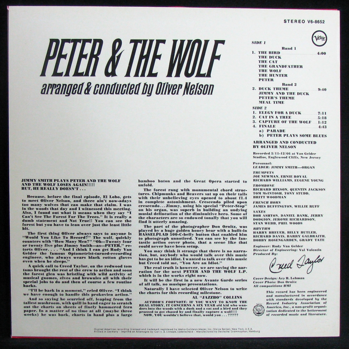 LP Jimmy Smith — Peter & The Wolf фото 2