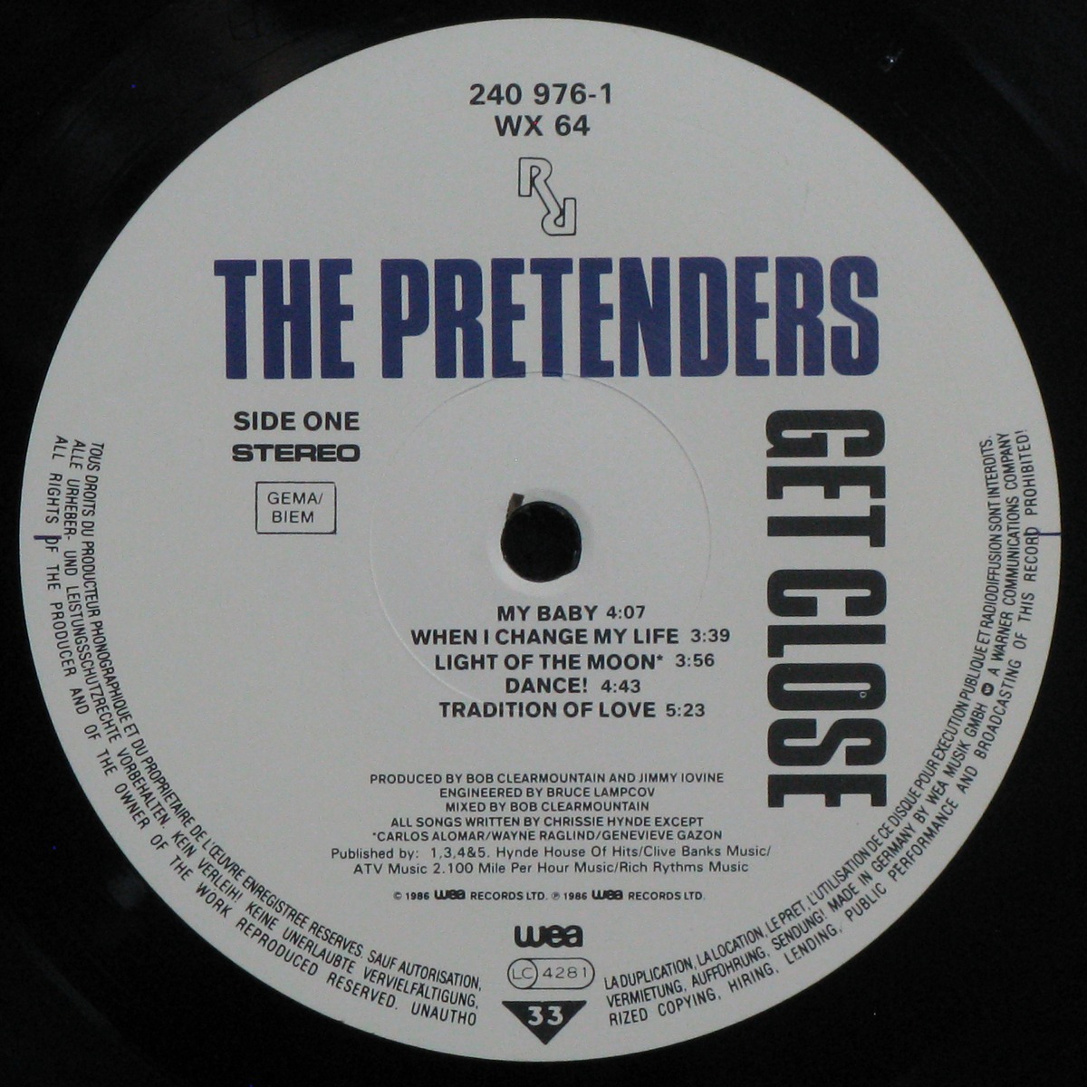 LP Pretenders — Get Close фото 2