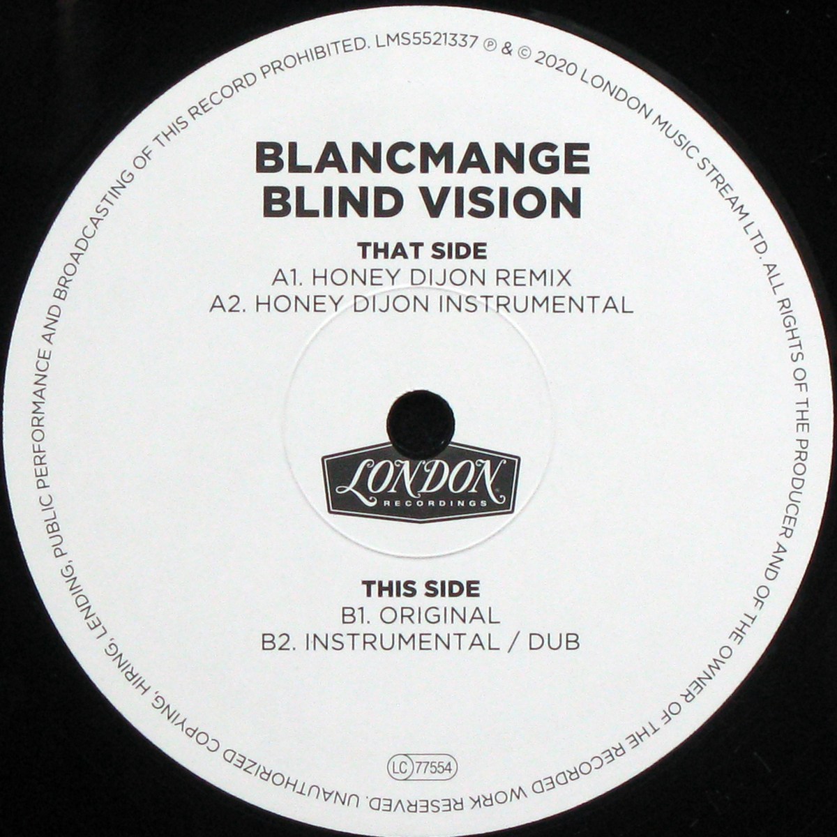 LP Blancmange — Blind Vision (Honey Dijon Remixes) (single) фото 2