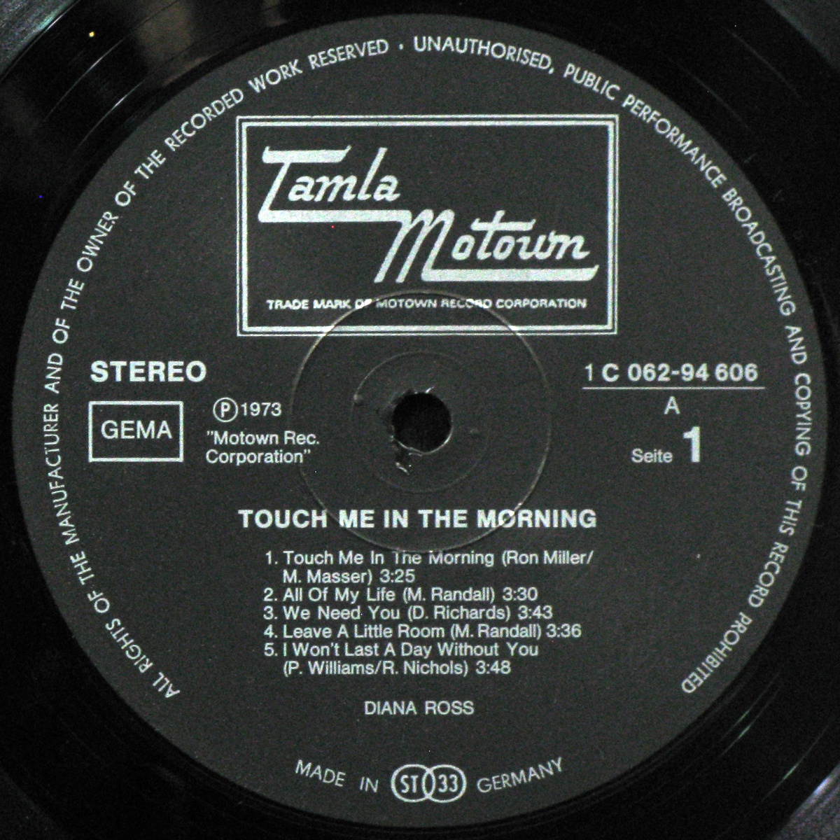 LP Diana Ross — Touch Me In The Morning фото 2
