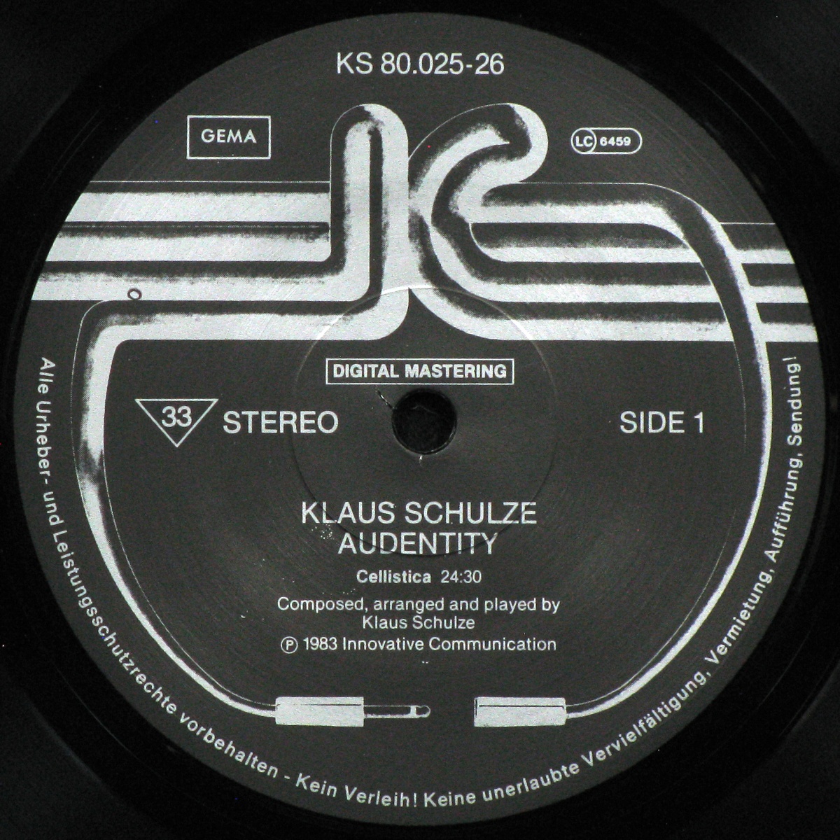 LP Klaus Schulze — Audentity (2LP) фото 3