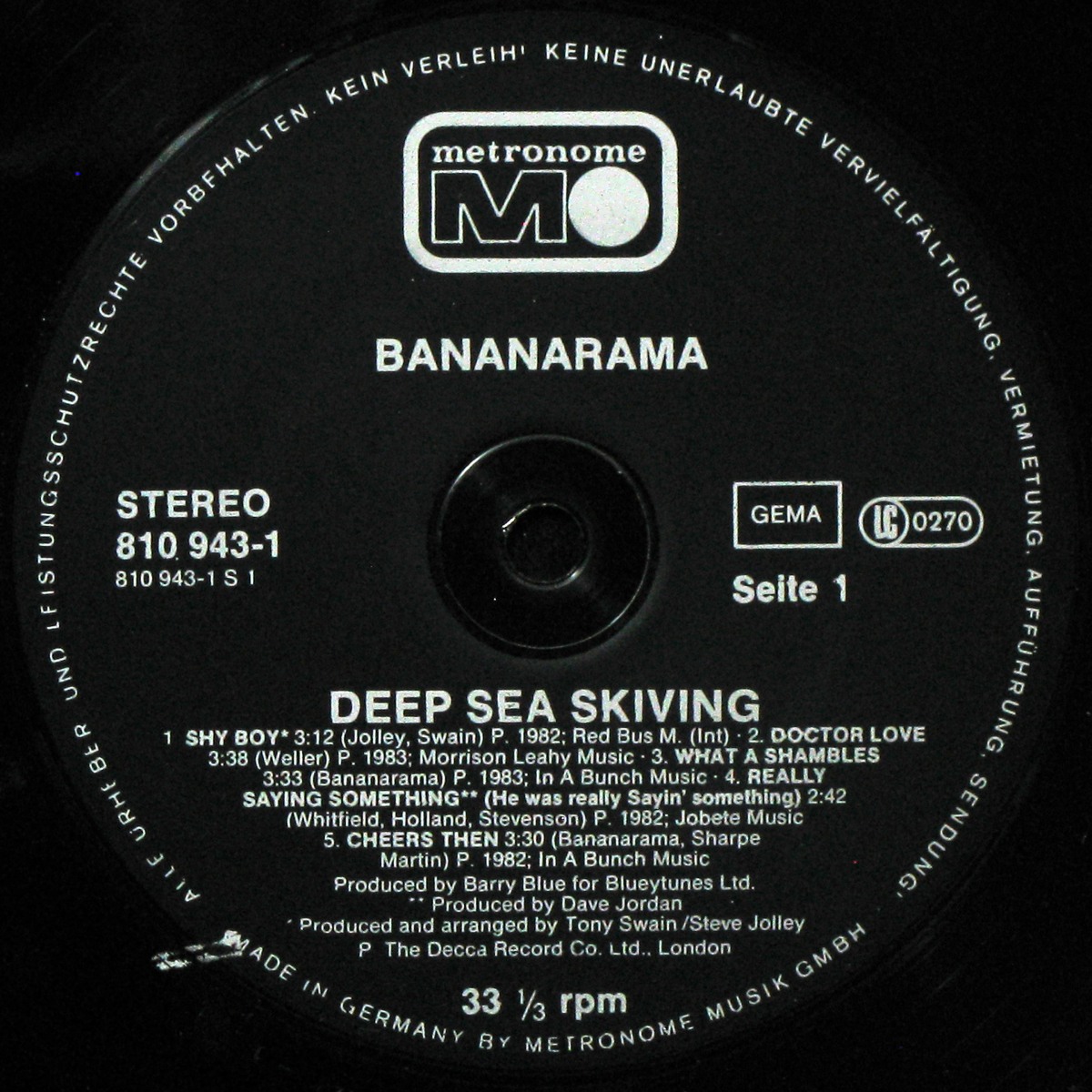 LP Bananarama — Deep Sea Skiving фото 2