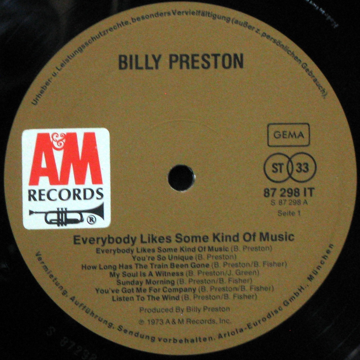 LP Billy Preston — Everybody Likes Some Kind Of Music фото 2