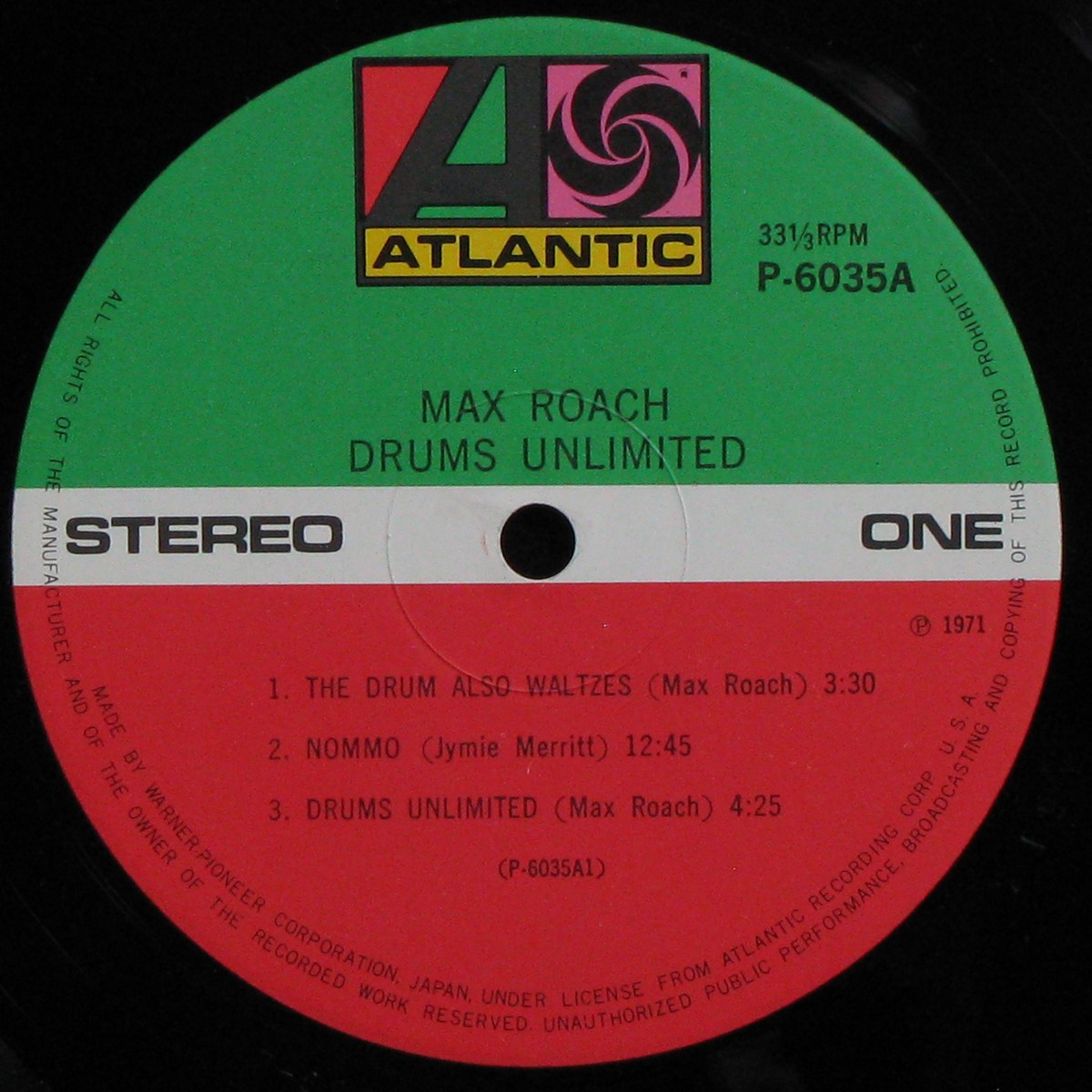 LP Max Roach — Drums Unlimited фото 2