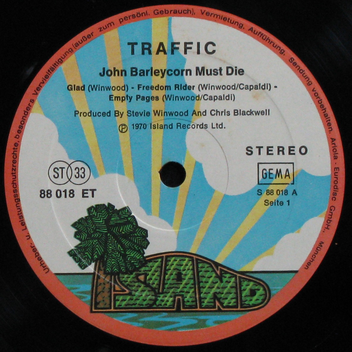 LP Traffic — John Barleycorn Must Die фото 3