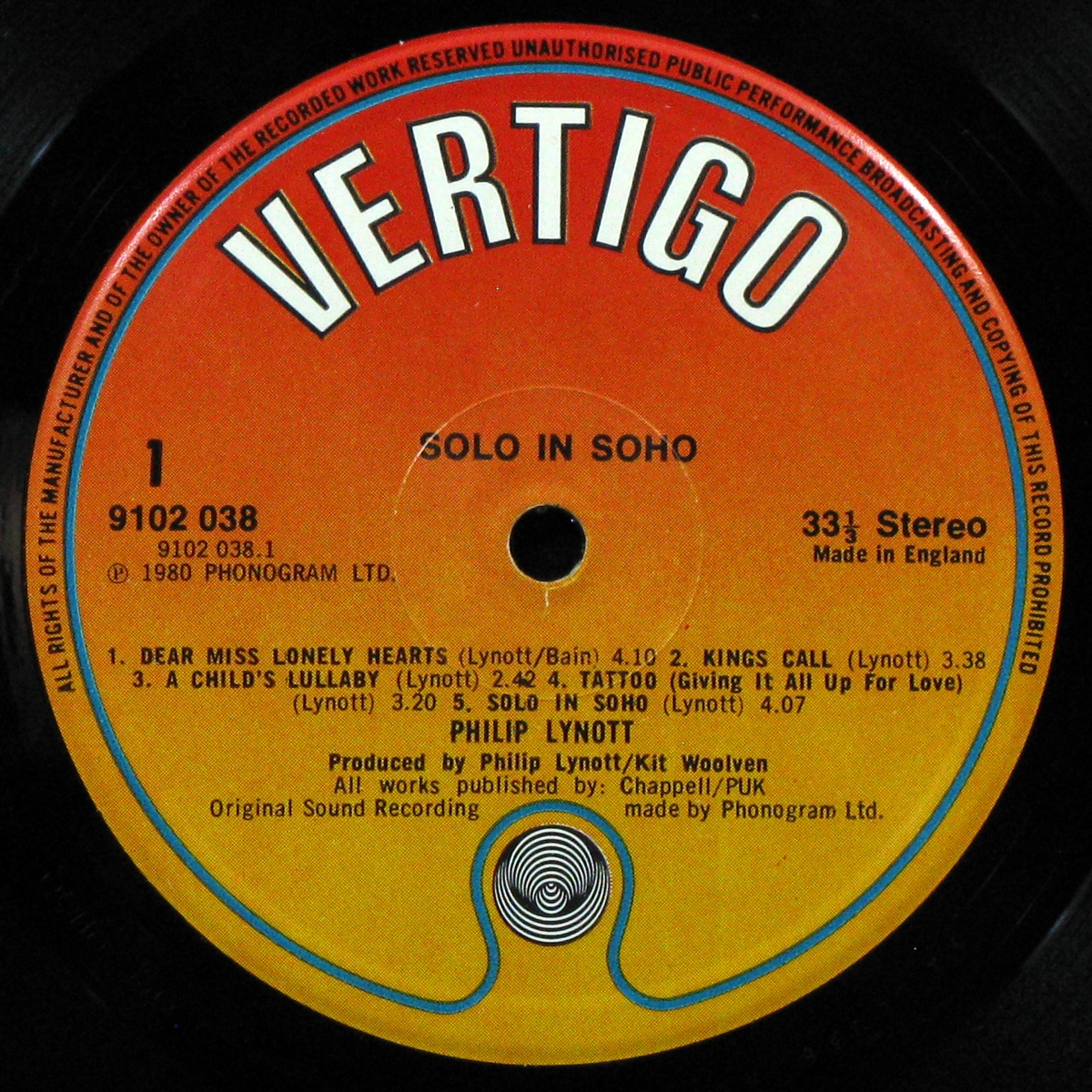 LP Philip Lynott — Solo In Soho фото 2