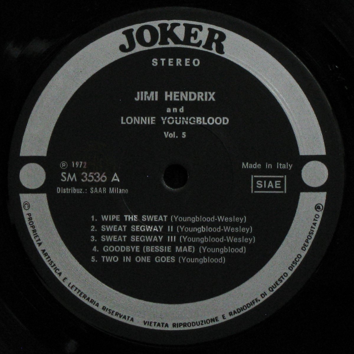 LP Jimi Hendrix / Lonnie Youngblood — Together (Vol. 5) фото 2